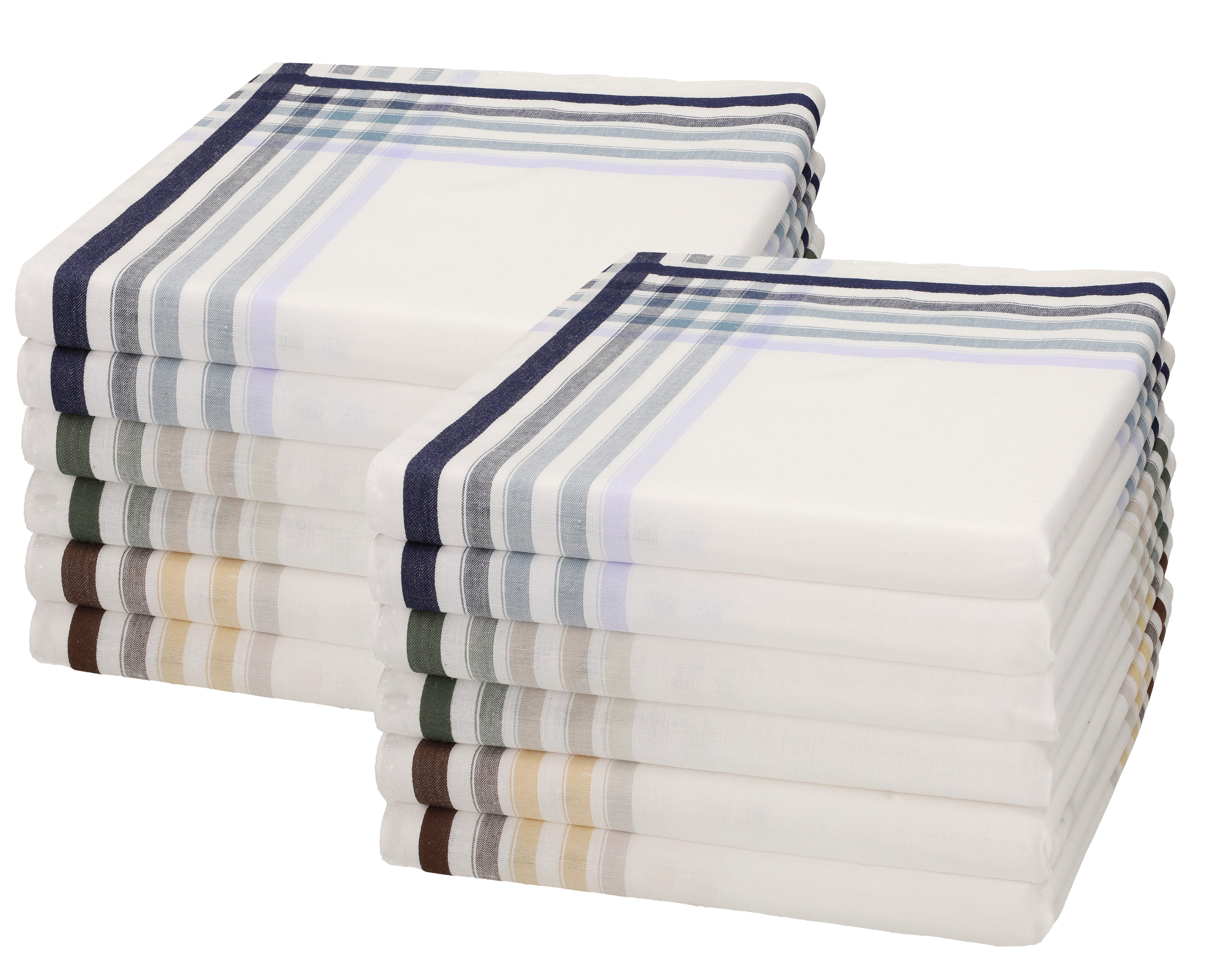 Betz Taschentuch 12 Stück Herren Stoff Taschentücher Set LUX 1 40x40cm