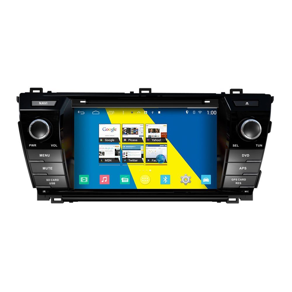 TAFFIO Für Toyota Corolla 7" Touchscreen Android Autoradio USB Navigation  Einbau-Navigationsgerät