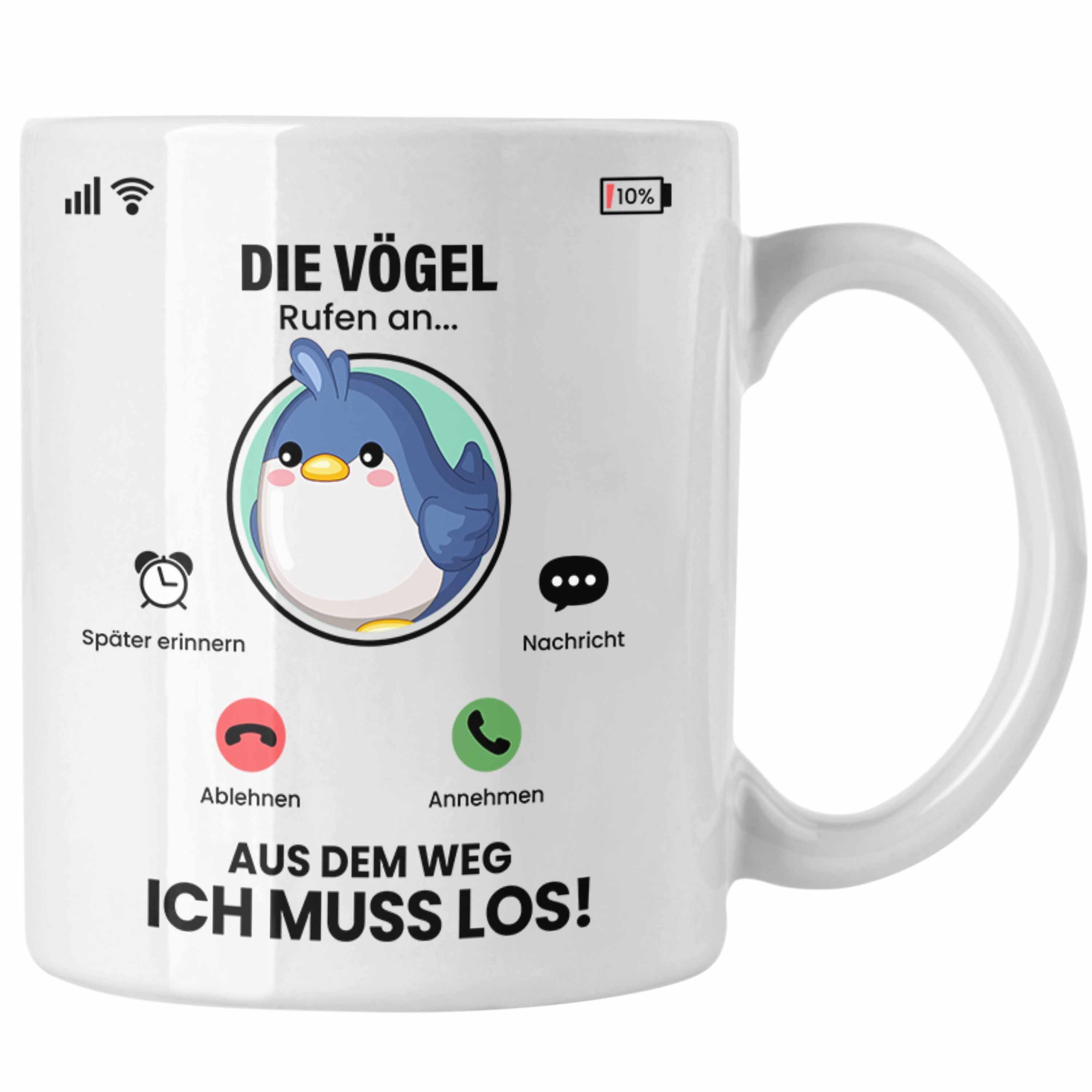 Trendation Tasse Die Vögel Rufen An Tasse Geschenk für Vögel Züchter Besitzer Geschenki Weiss | Teetassen