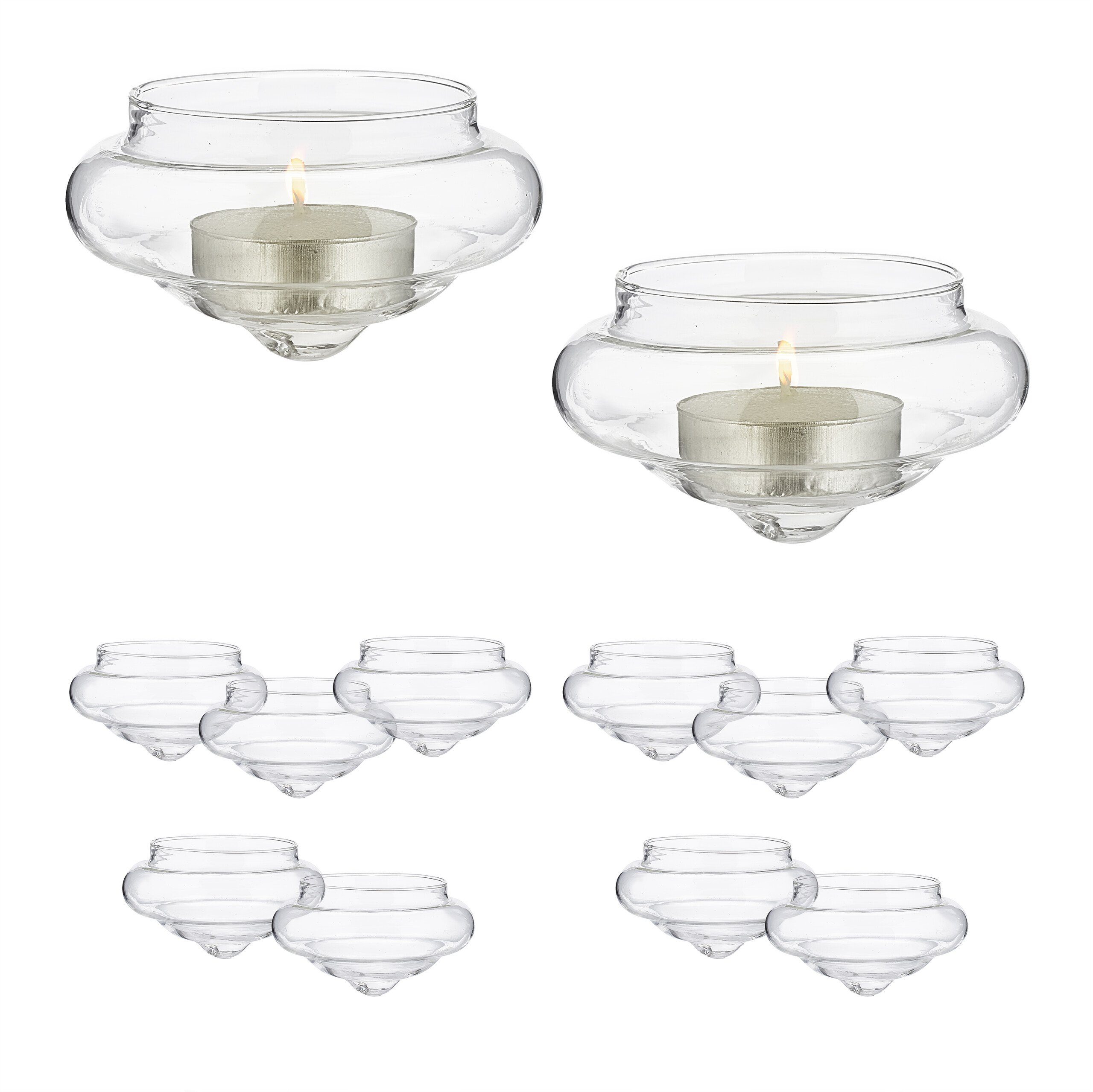Teelichthalter Schwimmwindlicht im 12er Set