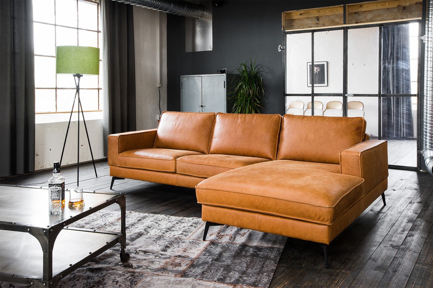 KAWOLA Ecksofa BLOOM, Couch L-Form rechts oder links Leder verschiedene Far günstig online kaufen