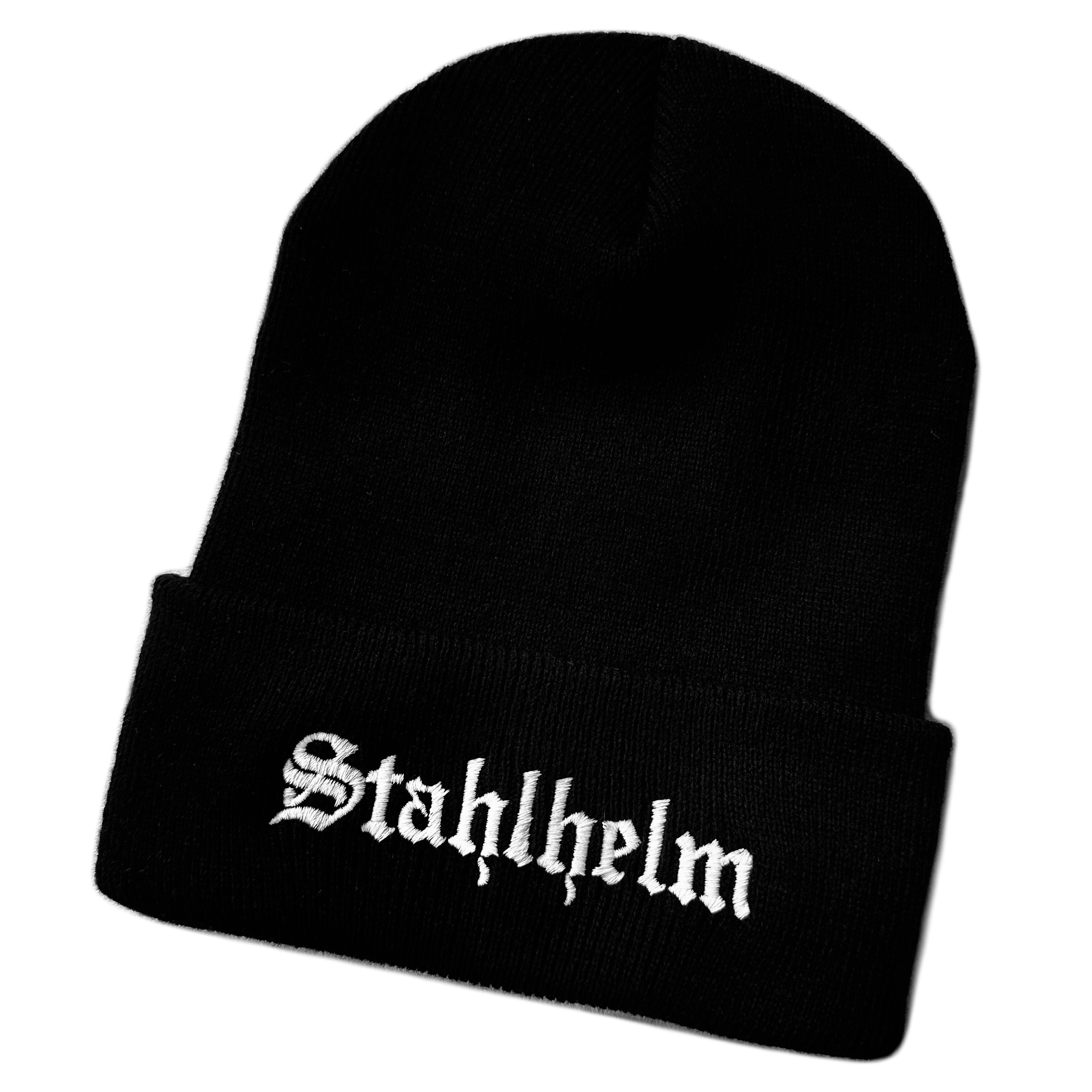 Statement breitem Streetwear (unisex) bestickt Schnoschi mit Wintermütze Stahlhelm Strickmütze Spruch Umschlag