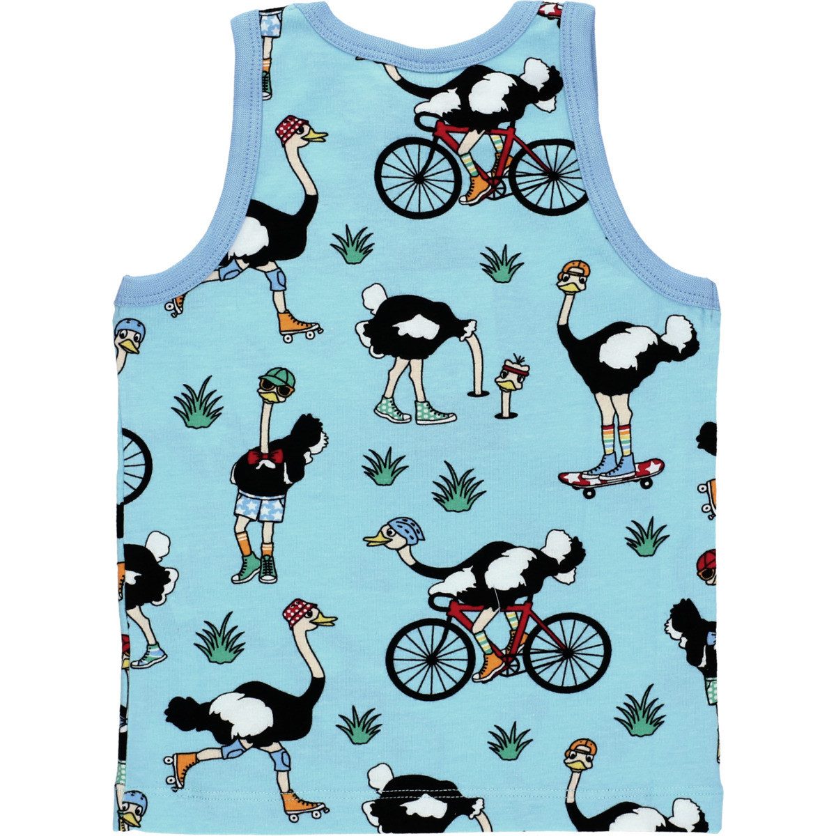 Villervalla Tanktop Strauß Unisex Kinder Kinderset, Kinder Outfit, Kindertop, Kindershorts, Zweiteiler