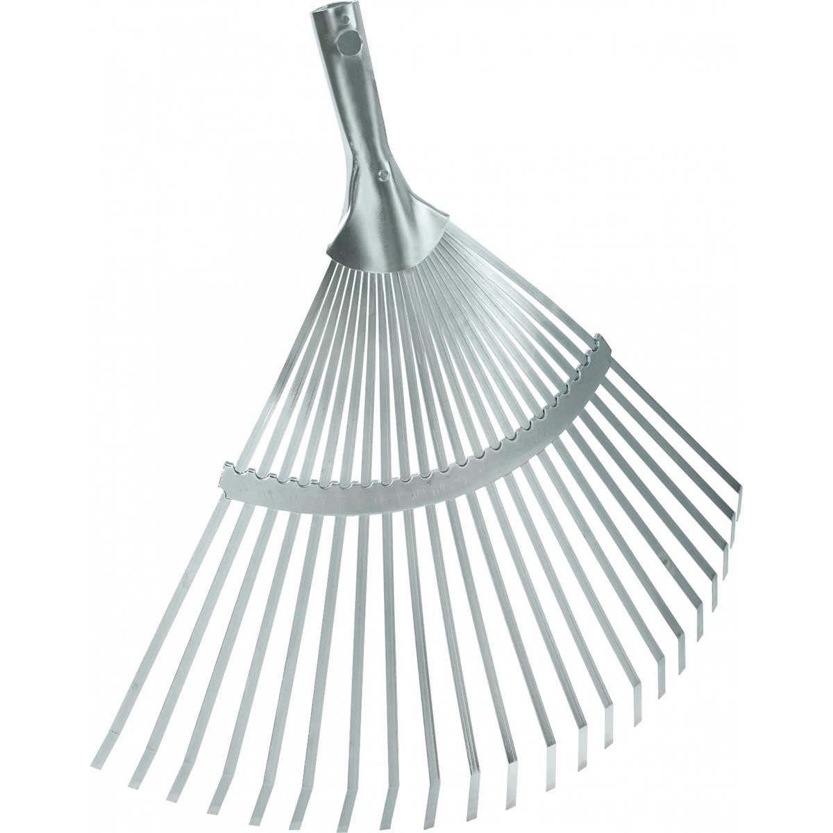 Triuso Fächerbesen Drahtbesen 42 cm mit 22 flache Zinken, 42,00 cm Arbeitsbreite, (1-tlg), 22 flache feststehende Federdrahtzinken, große Stieldülle