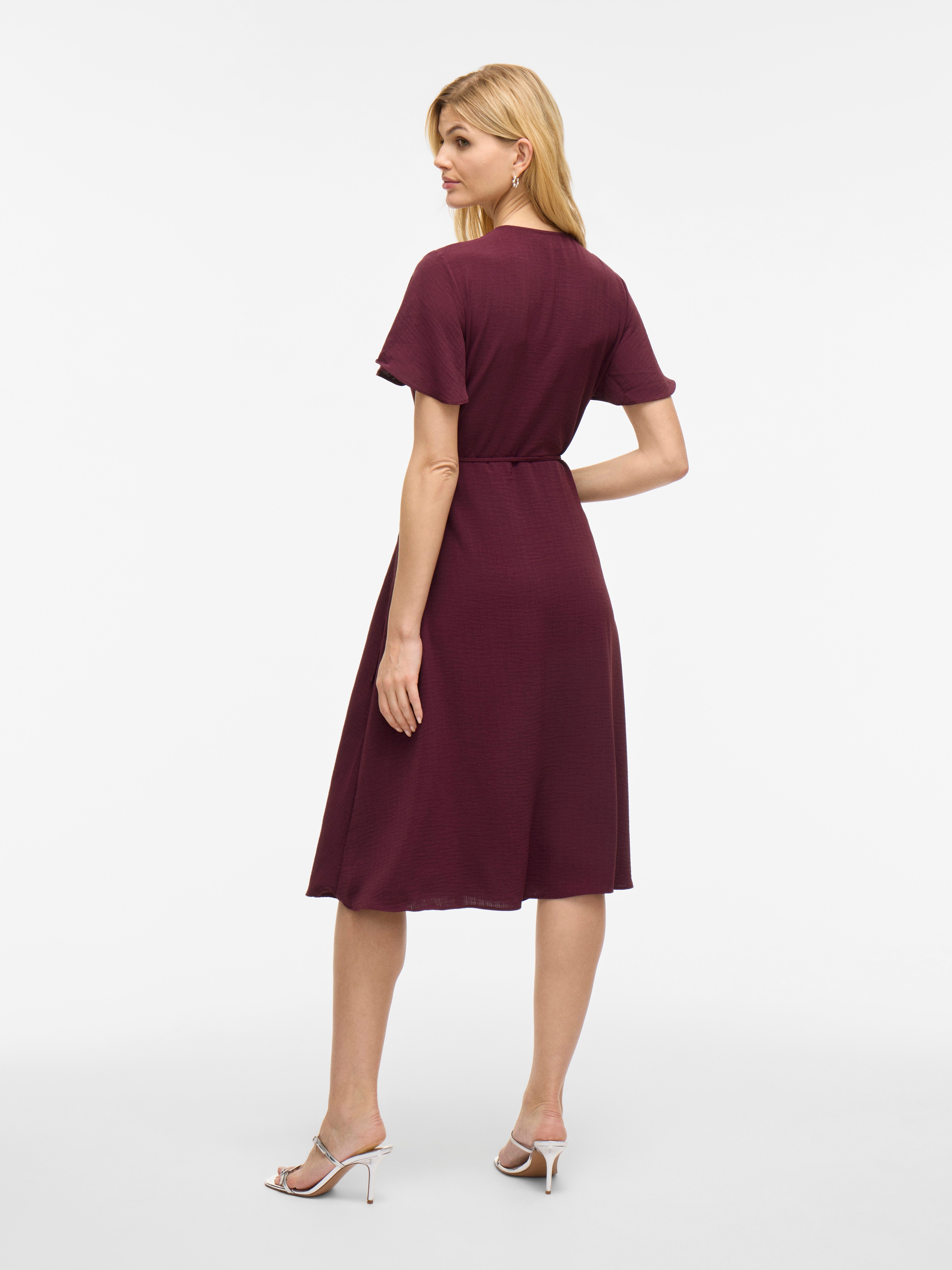 Vila Wickelkleid VILOVIE S/S WRAP MIDI günstig online kaufen
