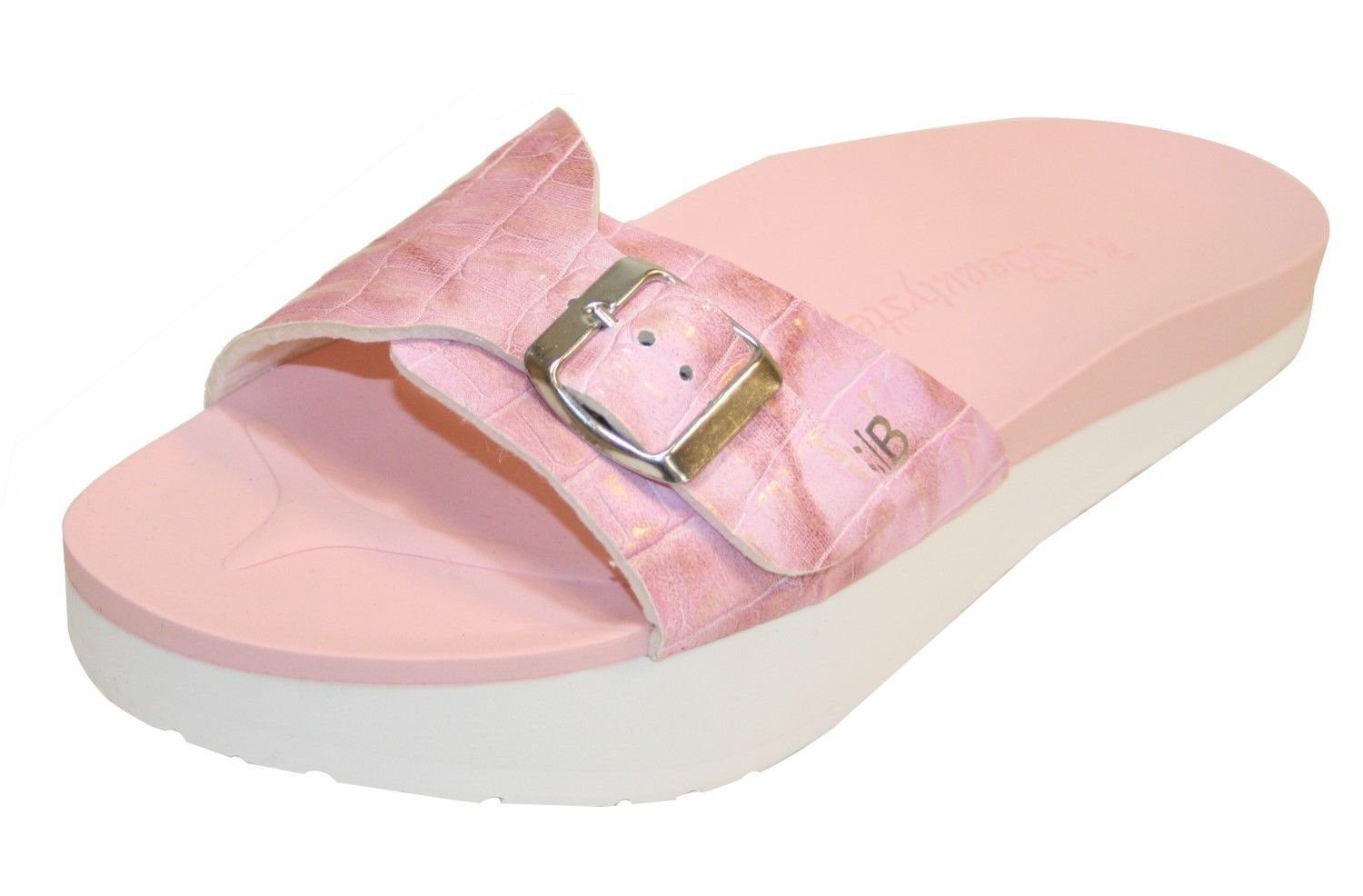 dynamic24 Pantolette Beautystep Aktiv Sandalen Schuhe Anti Cellulite  Slipper Kroko Design rosa Fußbett online kaufen | OTTO