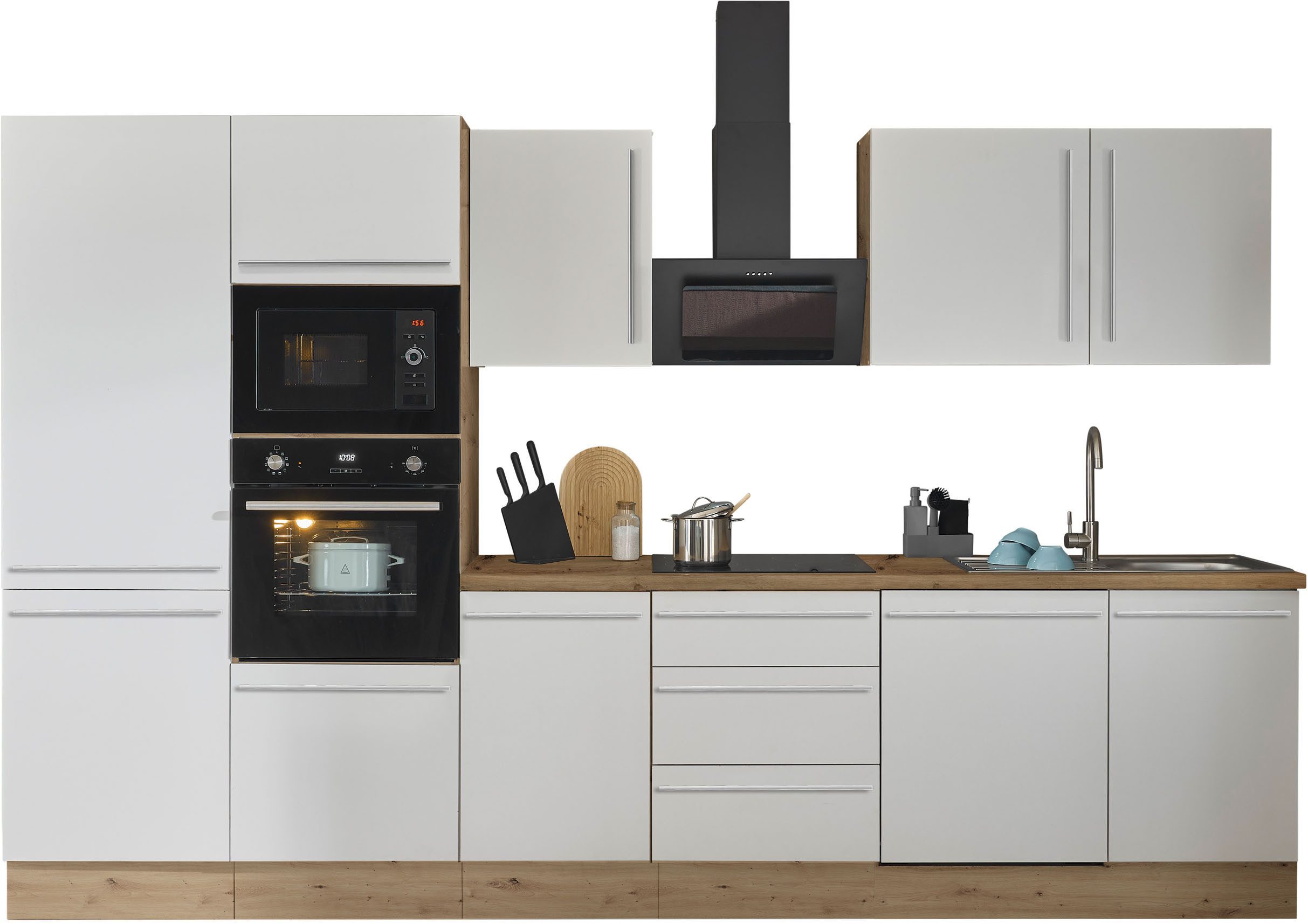 KOCHSTATION Küchenzeile Florida, Breite 340 cm, günstig online kaufen