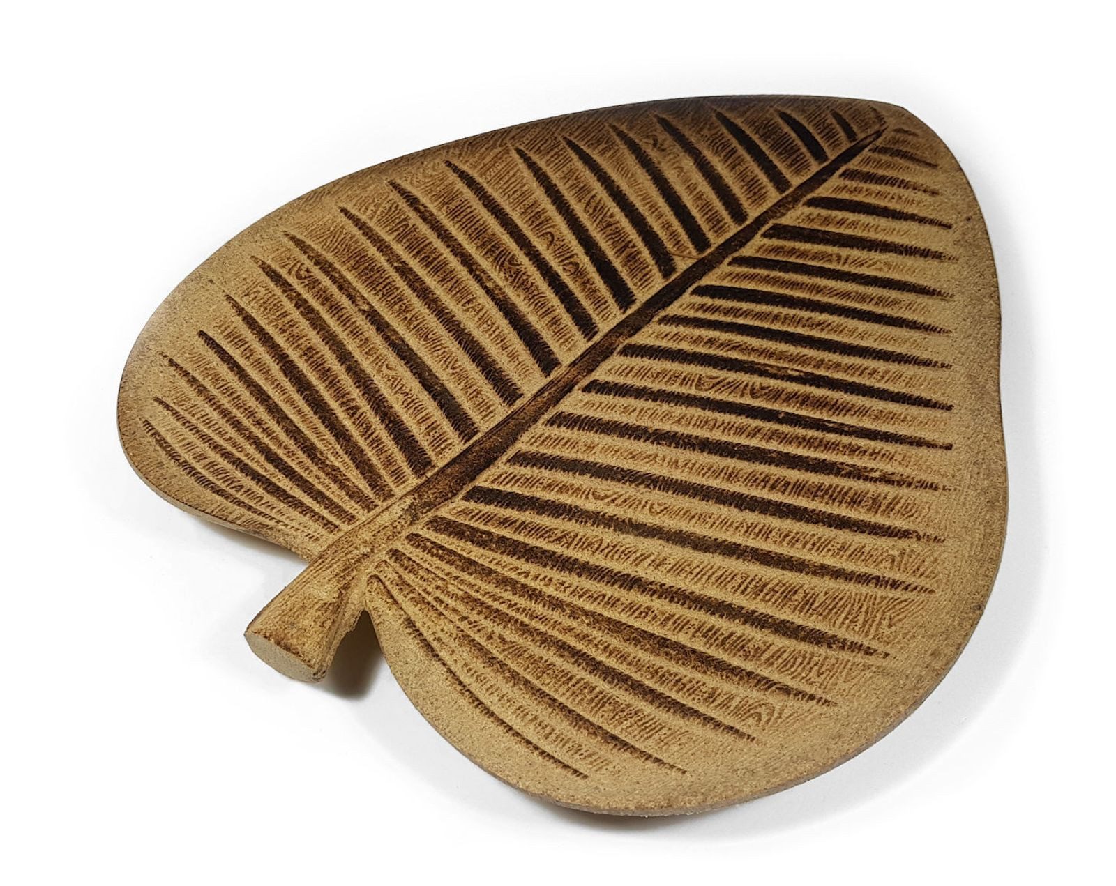 Intertoys Schale Holz Schale Blattform Deko Schale Tischdeko Naturprodukt Ablageschale, Holz