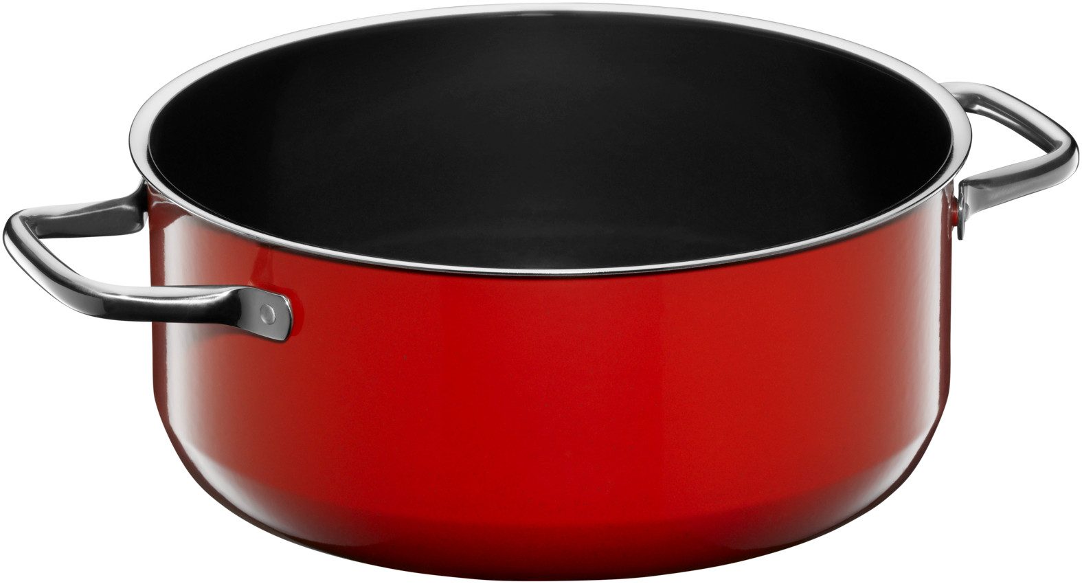 WMF Bratentopf Fusiontec Compact Bratentopf mit Glasdeckel, 24 cm, Red, Fusiontec (1x Bratentopf mit Deckel 24 cm (Volumen 4,5l, Höhe 10,5 cm) - optimal für Herdplatten mit Ø 22 cm, 1-tlg., 1x Bratentopf mit Deckel 24 cm optimal für Herdplatten mit Ø 22 cm), Made in Germany, backofengeeignet, wärmereduzierende Griffe