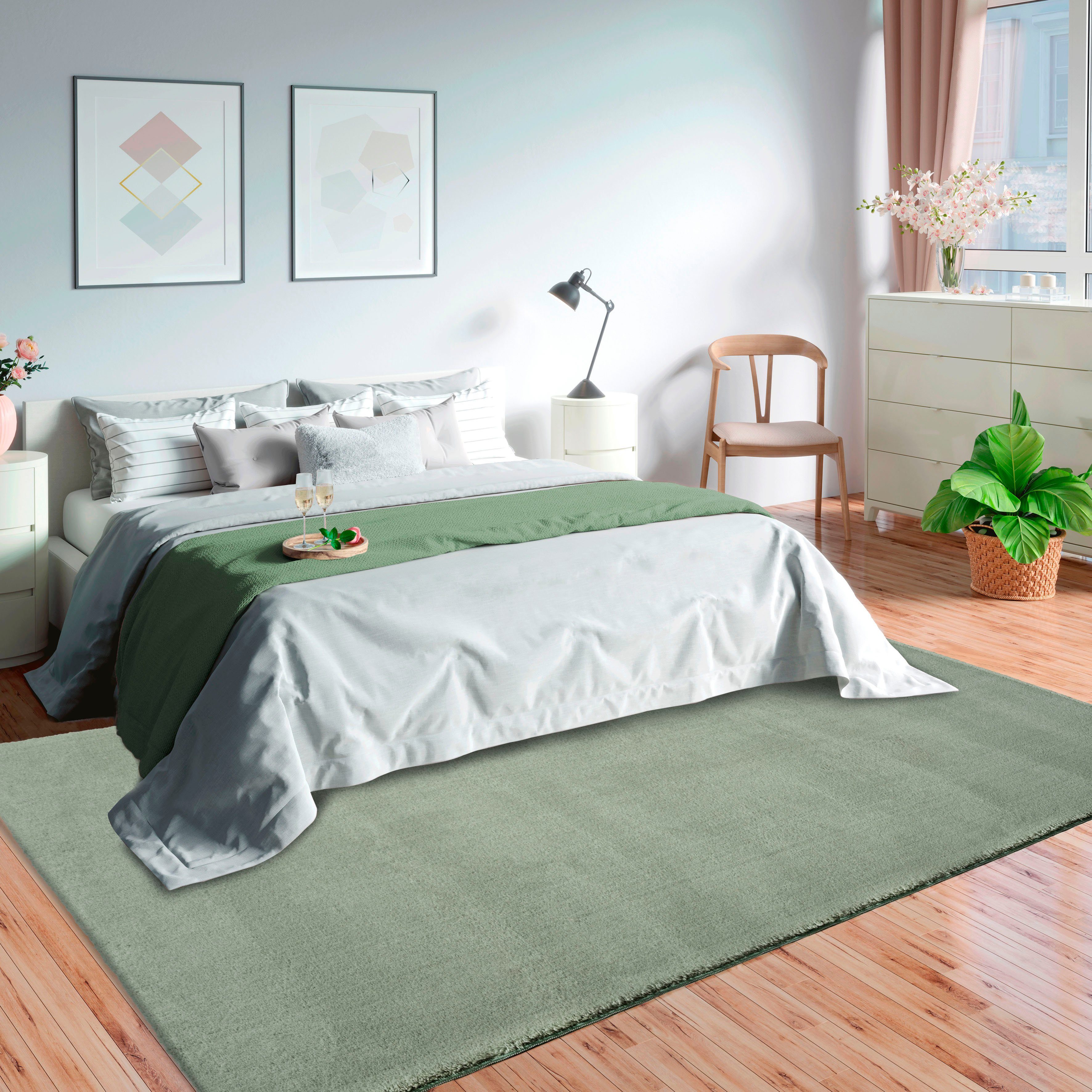merinos Teppich Loft 37, Kunstfellteppich, rechteckig, Höhe: 16 mm, weich und kuschelig, Fell Haptik, Anti-Rutsch-Unterseite