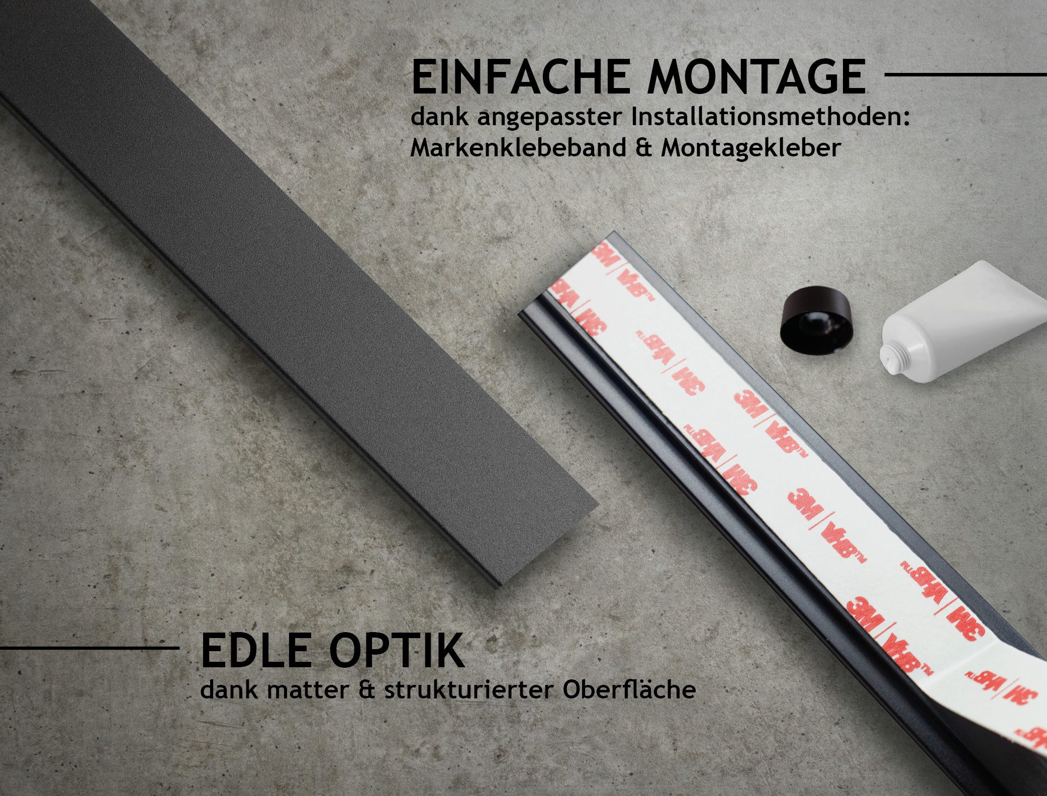 Designfabrik Hamburg Hakenleiste ohne Bohren, Küchenleiste selbstklebend, Küchenutensilienhalter, inkl. hochwertigem Markenklebeband – Bild 4 von 5