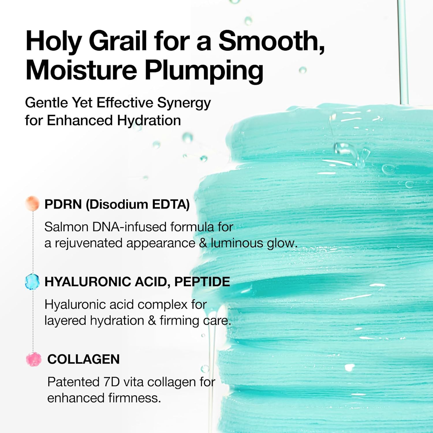 Anua Gesichtspflege PDRN 100 Hyaluronic Acid Glow Pad 180ml Doppelseitige Toner Pads für strahlende Haut & intensive Feuchtigkeit, 60 Toner Pads für täglichen Glow & Make-up Vorbereitung
