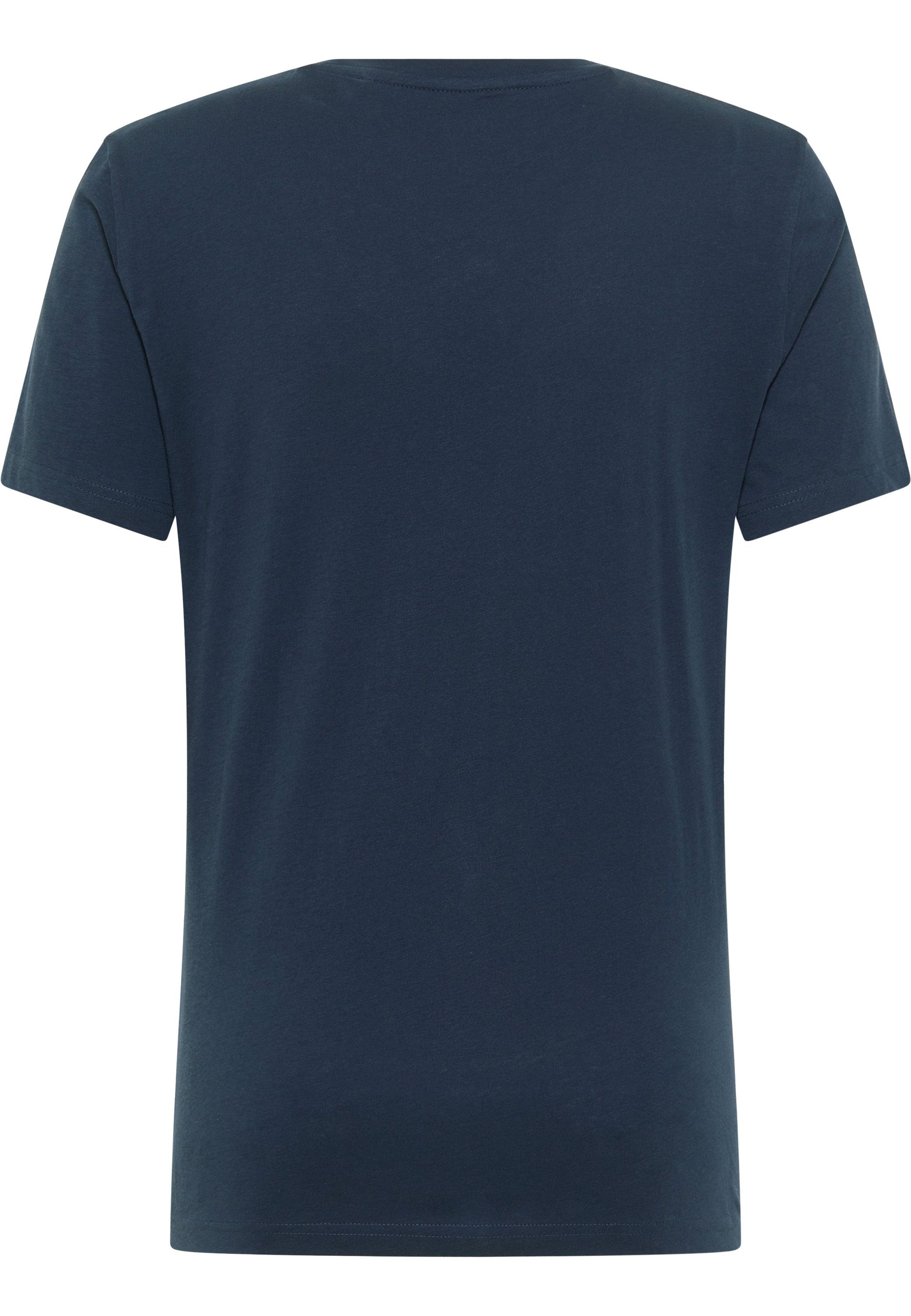 Mustang Kurzarmshirt Print-Shirt MUSTANG T-Shirt navy