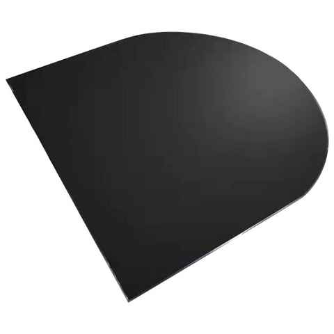 Heathus Bodenschutzplatte, Glas 8mm, schwarz, BxL: 120x120 cm