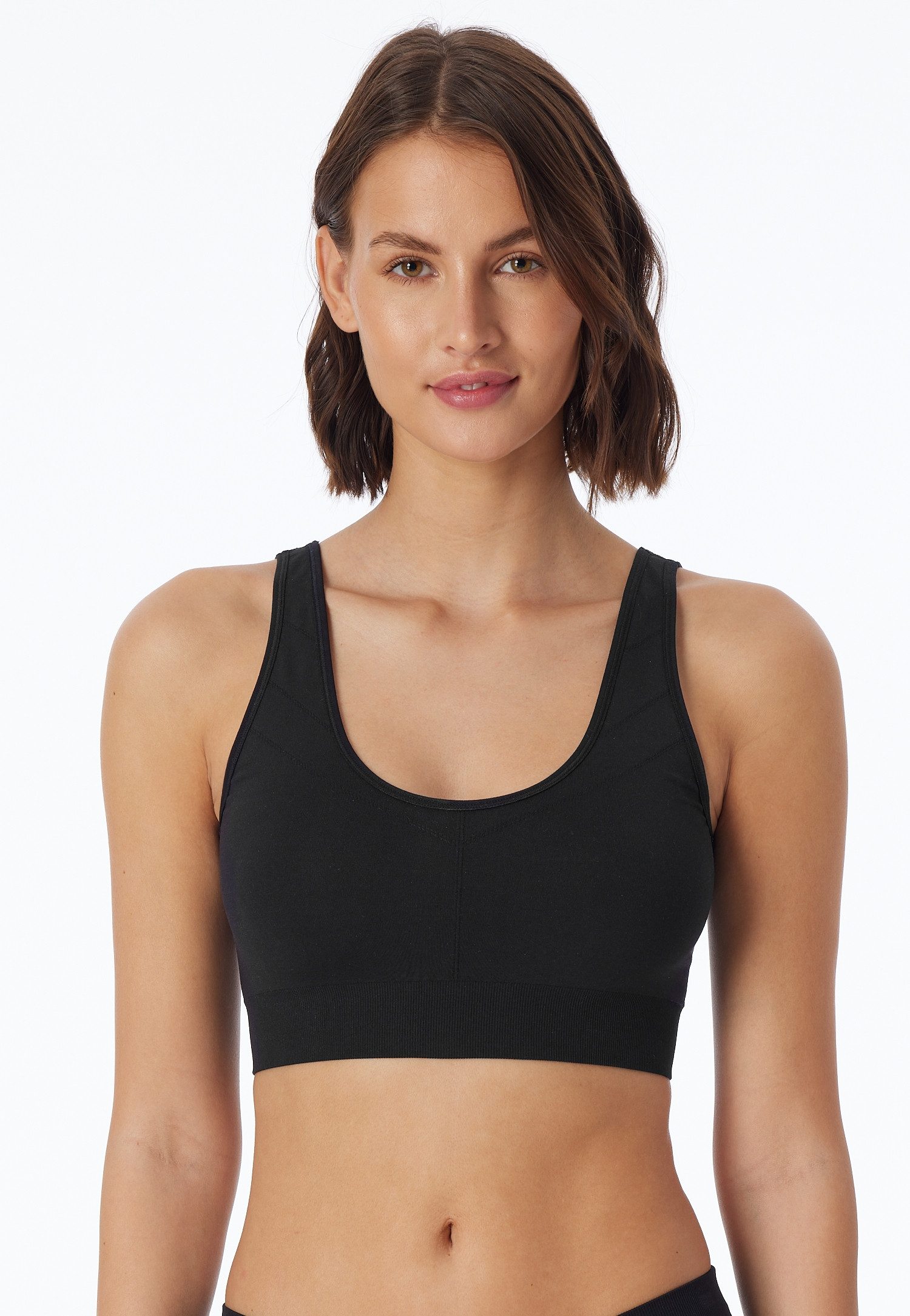 Schiesser Bustier Casual Seamless 2in1, wendebar, U- oder V-Ausschnitt, ohne störende Seitennähte