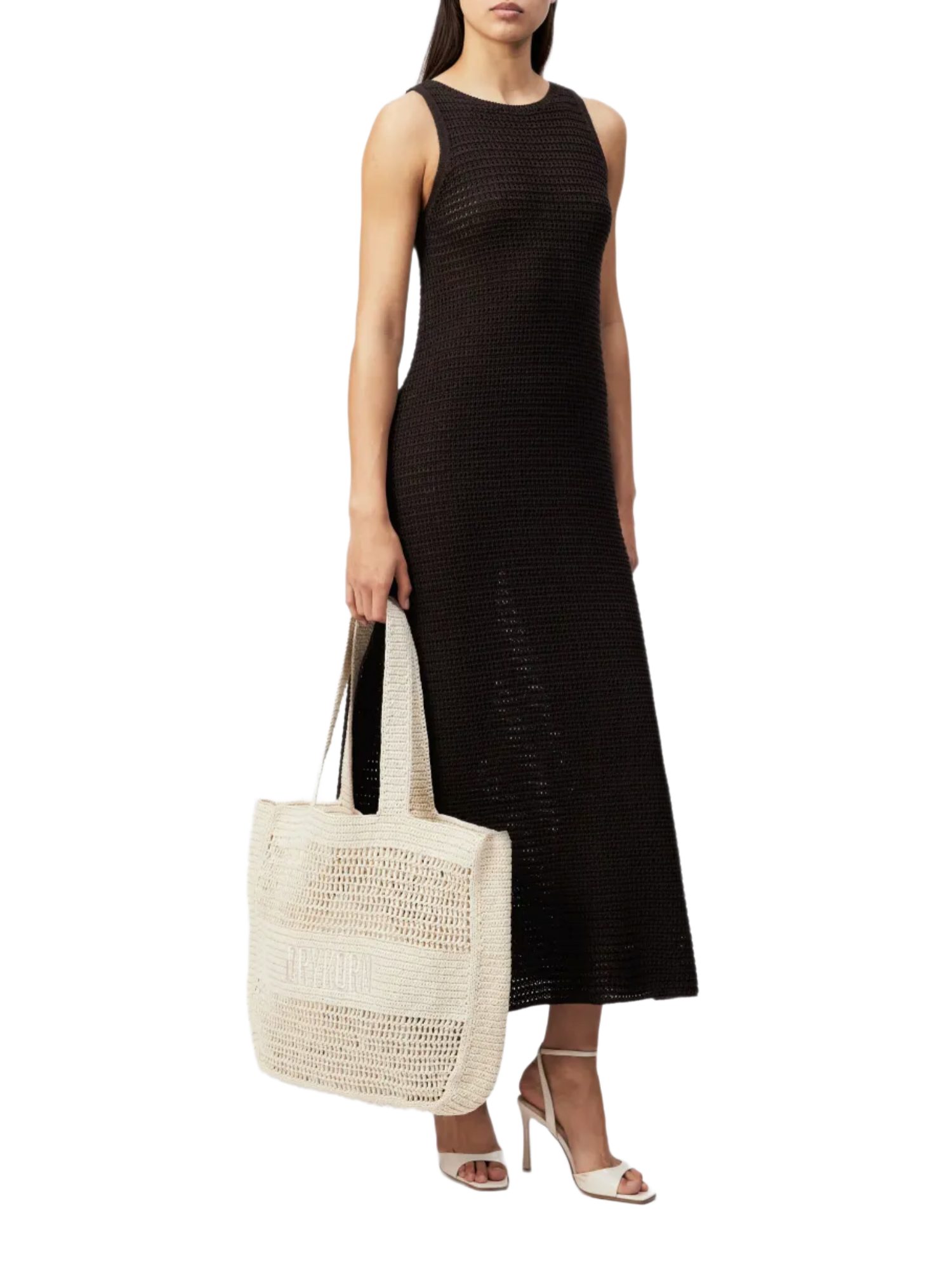 Drykorn Partykleid schwarz,Casual,Baumwolle,Unifarben,Rundhals,Ärmellos,Classic Fit