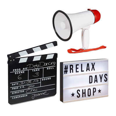 relaxdays Filmklappe 3 tlg. Film Set