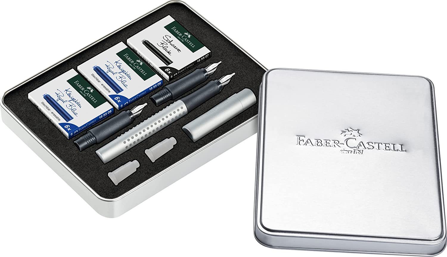 Faber-Castell Füllfederhalter FABER-CASTELL Kalligraphie-Set GRIP silber 2011