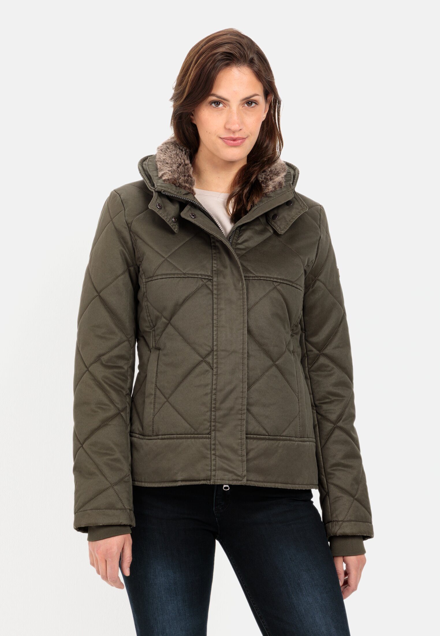 Funktionsjacke mit Stehkragen im Vintage Look