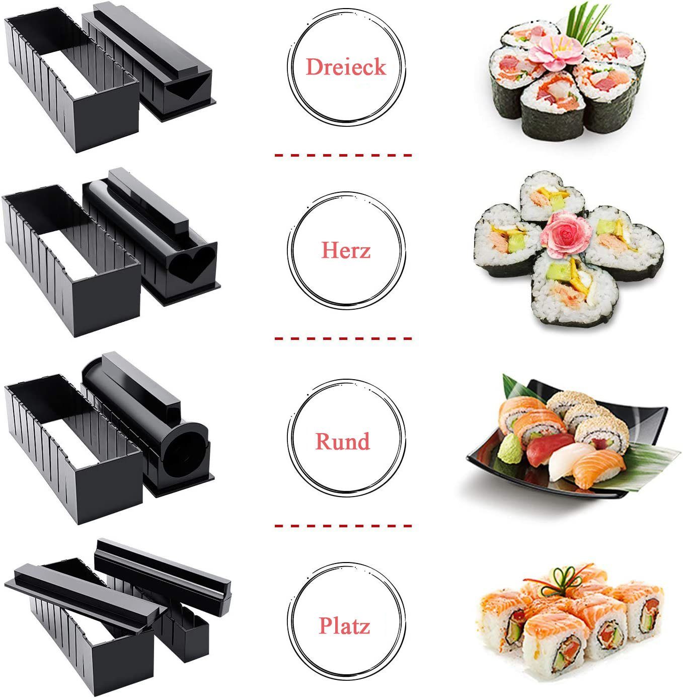 Set Kit,Sushi Maker Tool Sushi Jormftte Sushi-Roller