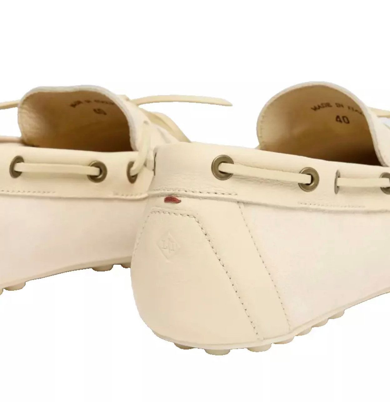 Loro Piana LP Dots Roadster Dot Sole Walk Loafers 45 Mokassin Doppelter Fersenbereich, Fahrschuh-Einsatz, LP-Logo