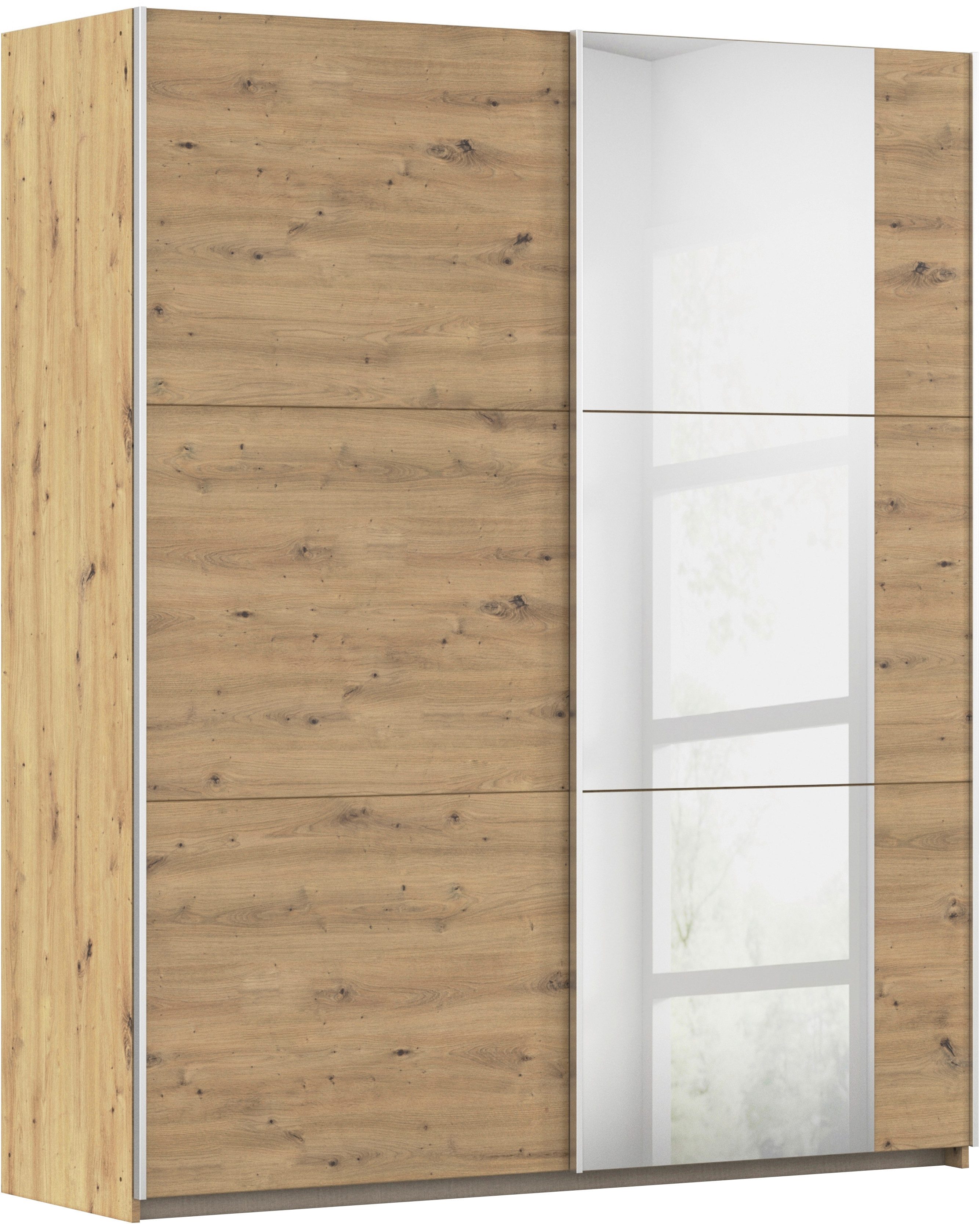 rauch Schwebetürenschrank Kleiderschrank Schrank Garderobe AURELIO (3 Ausstattungen BASIC/CLASSIC/PREMIUM (inkl. SOFT-CLOSE-FUNKTION) zeitloses Design, viele Farben, Breiten 175/218/261 cm MADE IN GERMANY