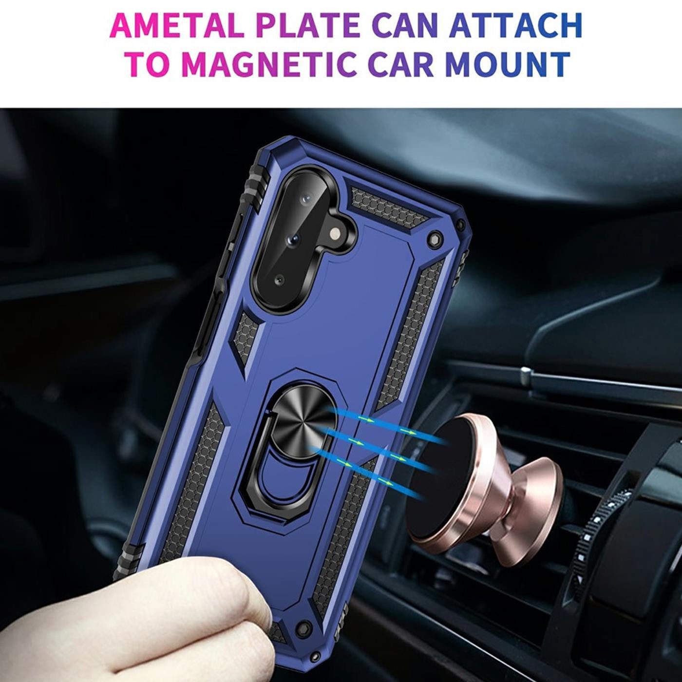 CoolGadget Handyhülle Armor Shield Case für Samsung Galaxy A17 5G 6,7 Zoll, Outdoor Cover mit Magnet Ringhalterung Hülle für Samsung Galaxy A17 – Bild 4 von 5