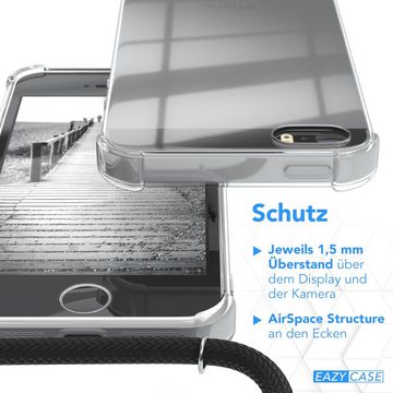 EAZY CASE Handykette Clips Schwarz für Apple iPhone SE 2016 iPhone 5/5S 4,0 Zoll, Slimcover mit Umhängeband Case Handytasche Clear Backcover Schwarz