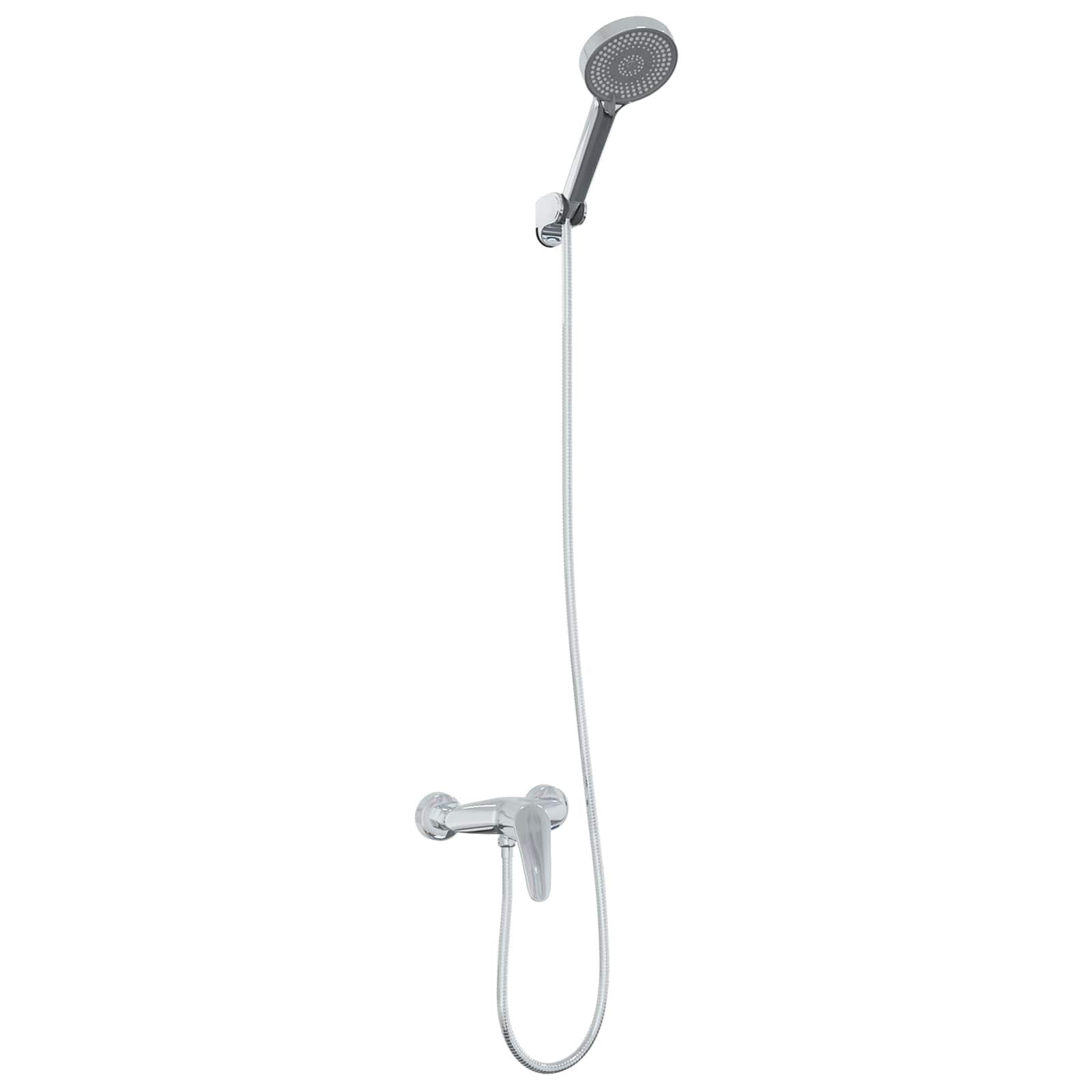 vidaXL Regenduschkopf Duschkopf Set Chrom G 1 / 2 Zoll, (1-tlg)