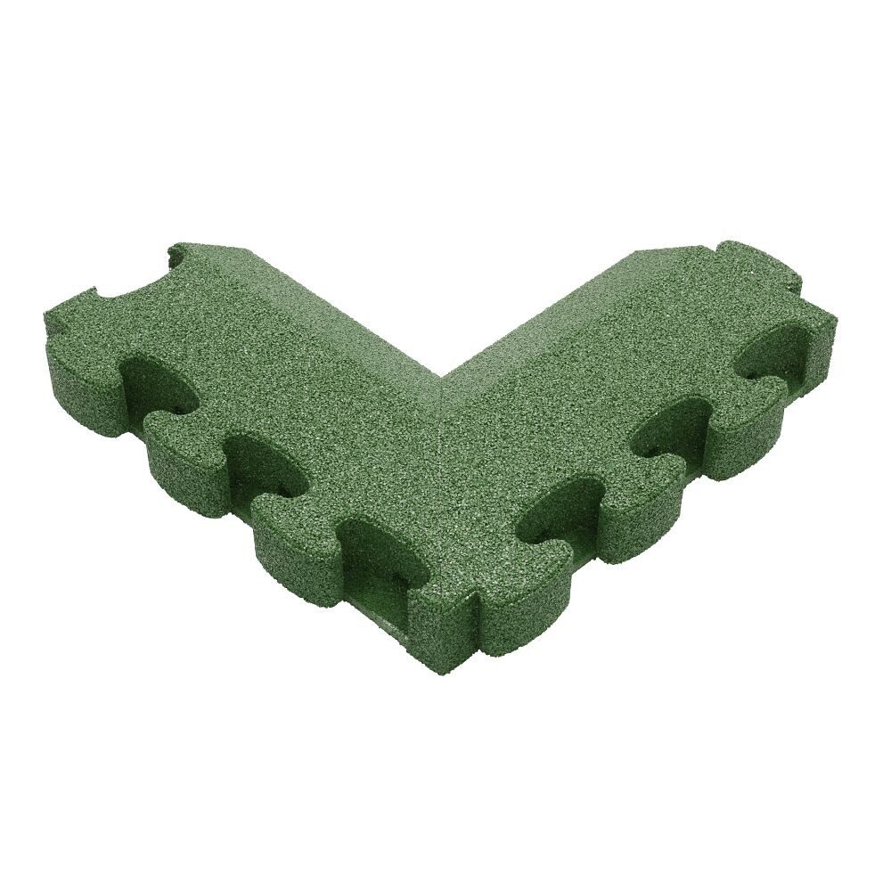 Gum-Tech Bodenschutzmatte Negatives Eckstück Abgeschrägt für Fallschutzplatten, Geeignet für Gum-Tech Fallschutzplatte „Puzzle mat 3D“