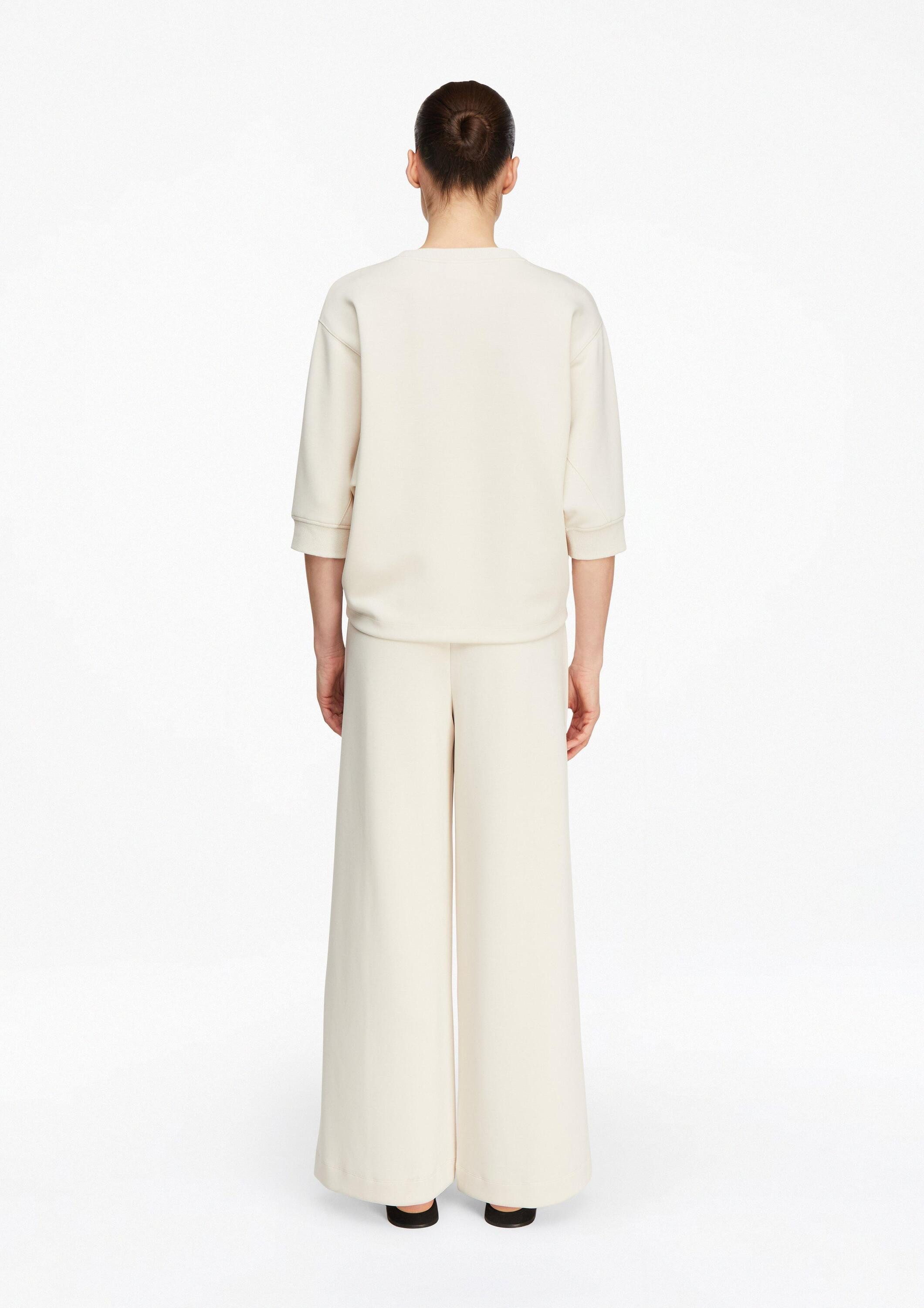 comma 7/8-Hose Hose Fließende Wide-Leg-Hose aus softem Jersey mit Elastikeinsatz