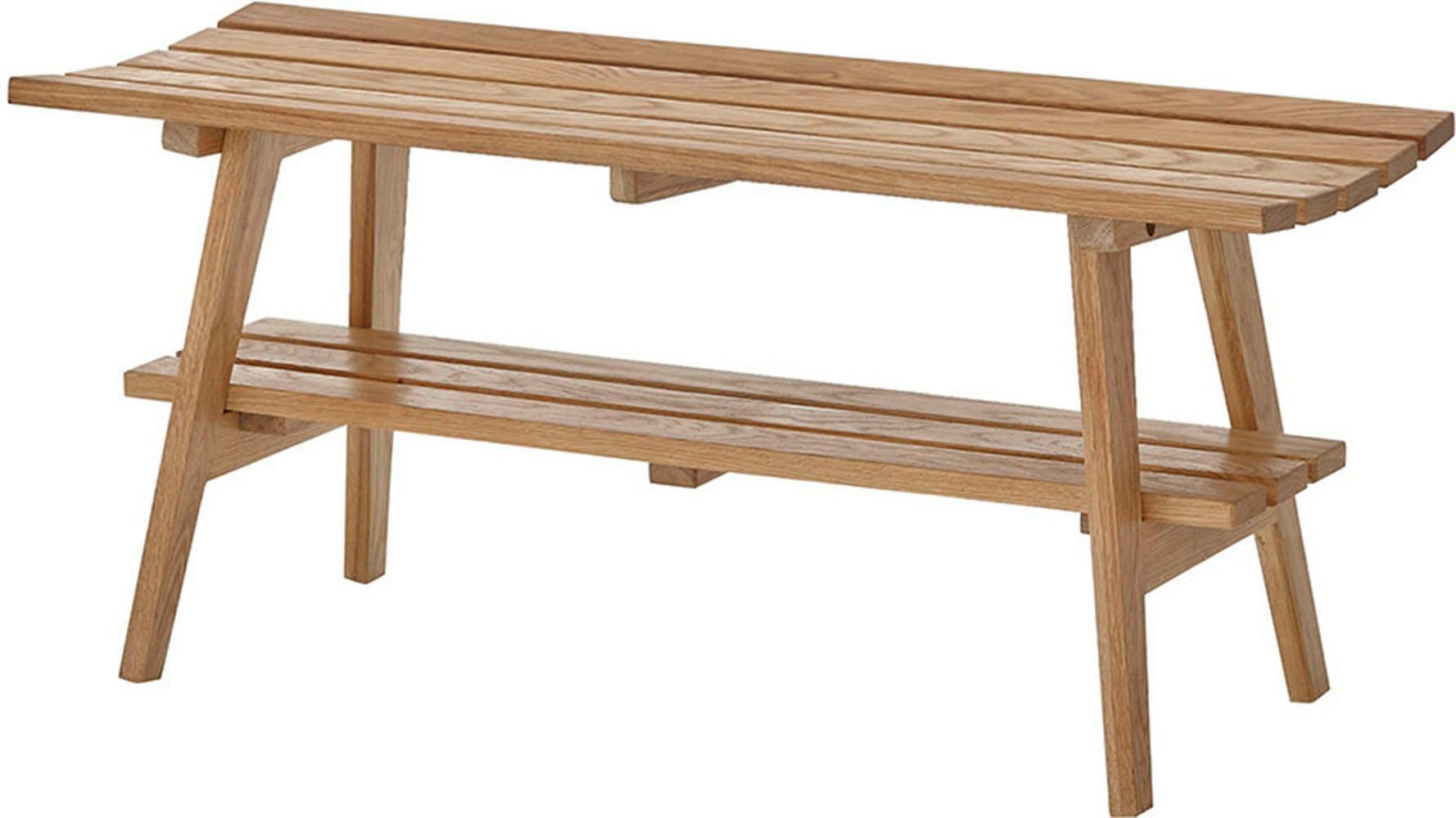 MCA furniture Sitzbank in holzfarben, Eiche massiv geölt - 100x45x36cm (BxHxT)
