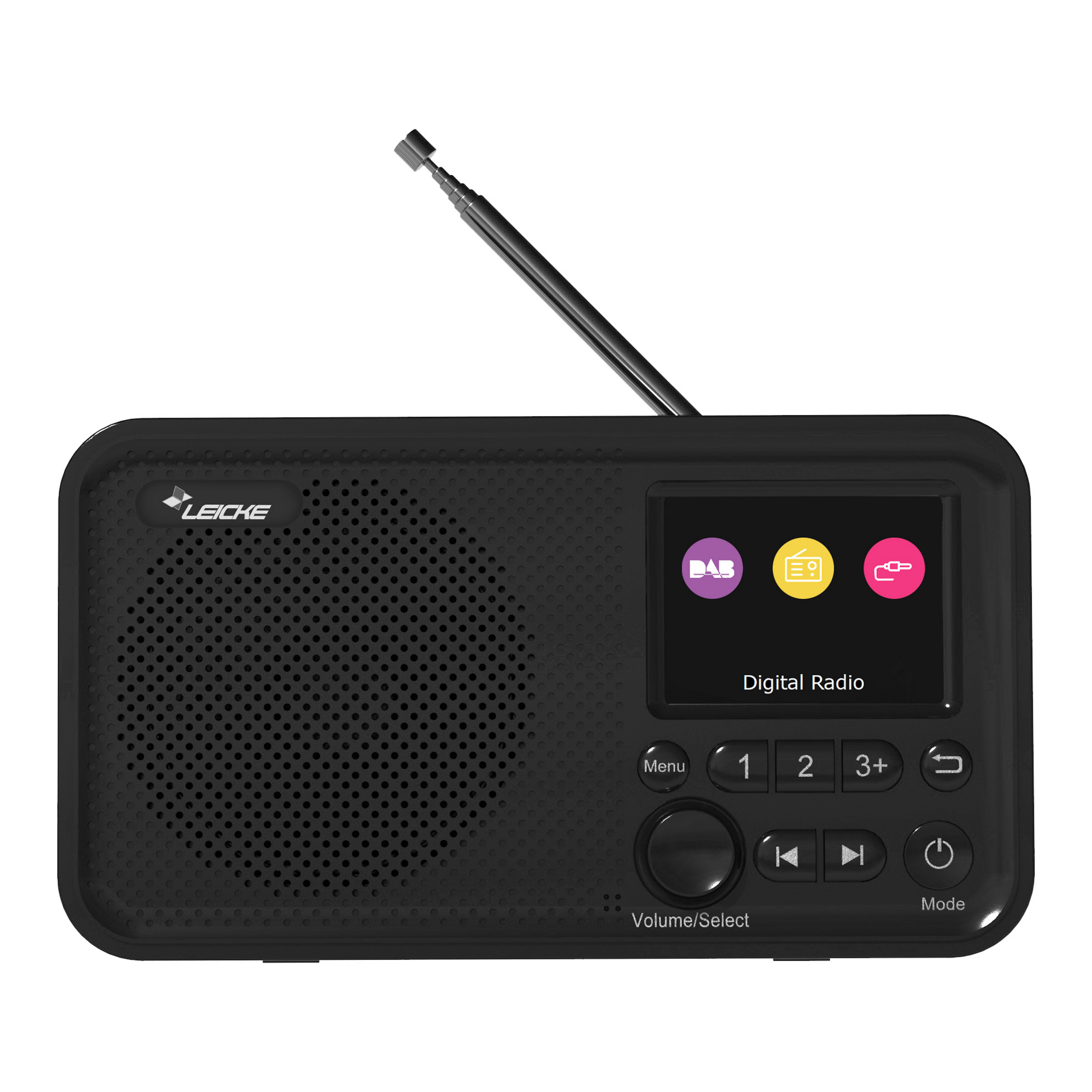 Leicke DAB+ / UKW - Radio + Bluetooth Lautsprecher (EP19013) Digitalradio (DAB) (Digitalradio (DAB), UKW-Radio (FM), Bluetooth Radio)