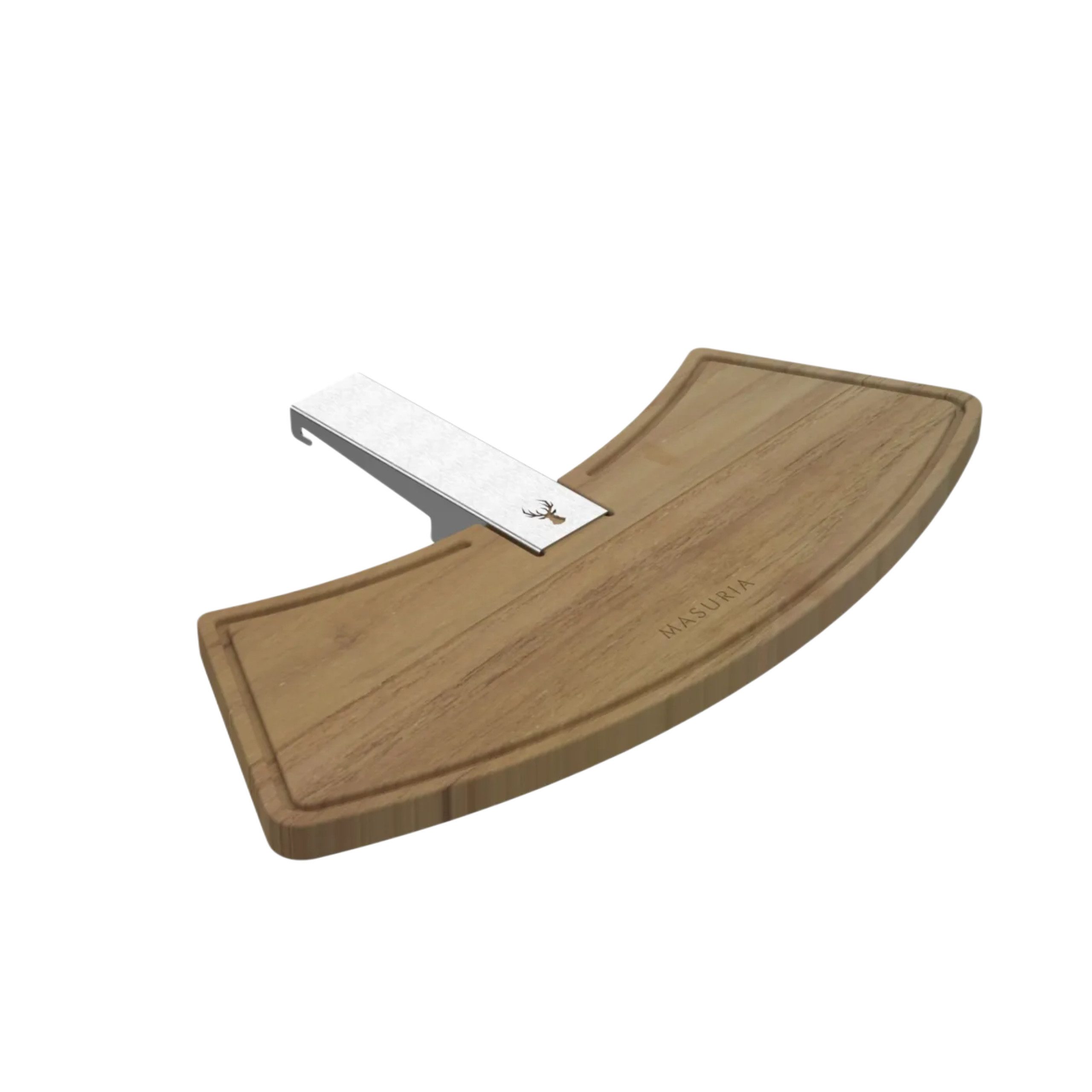 Masuria Grillablagetisch Masuria Wild Alpha 800 Bar Grillablage aus Edelstahl und Akazienholz