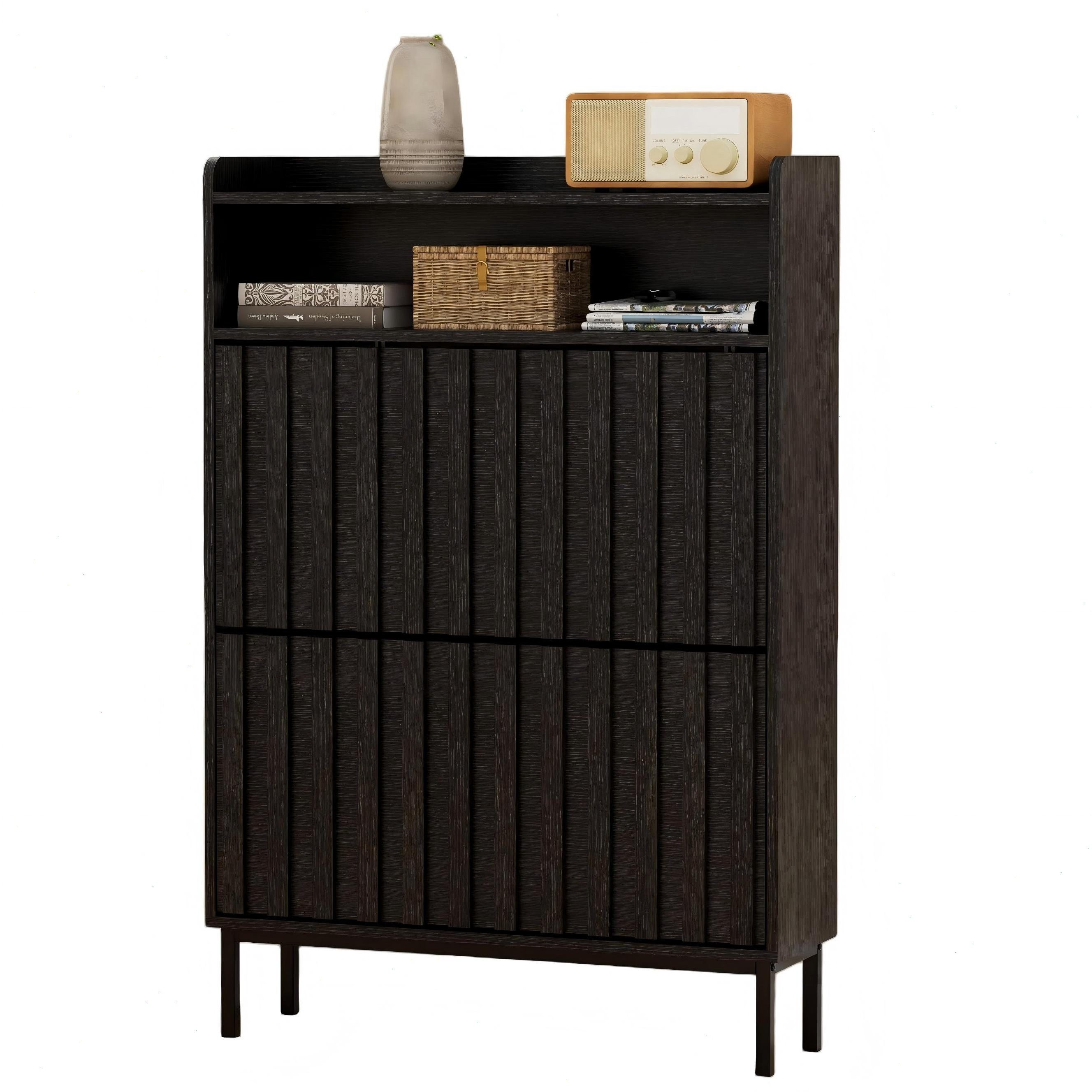 UEV Schuhschrank mit 2 Klappen Schuhregal Schukipper schmal platzsparend (M günstig online kaufen