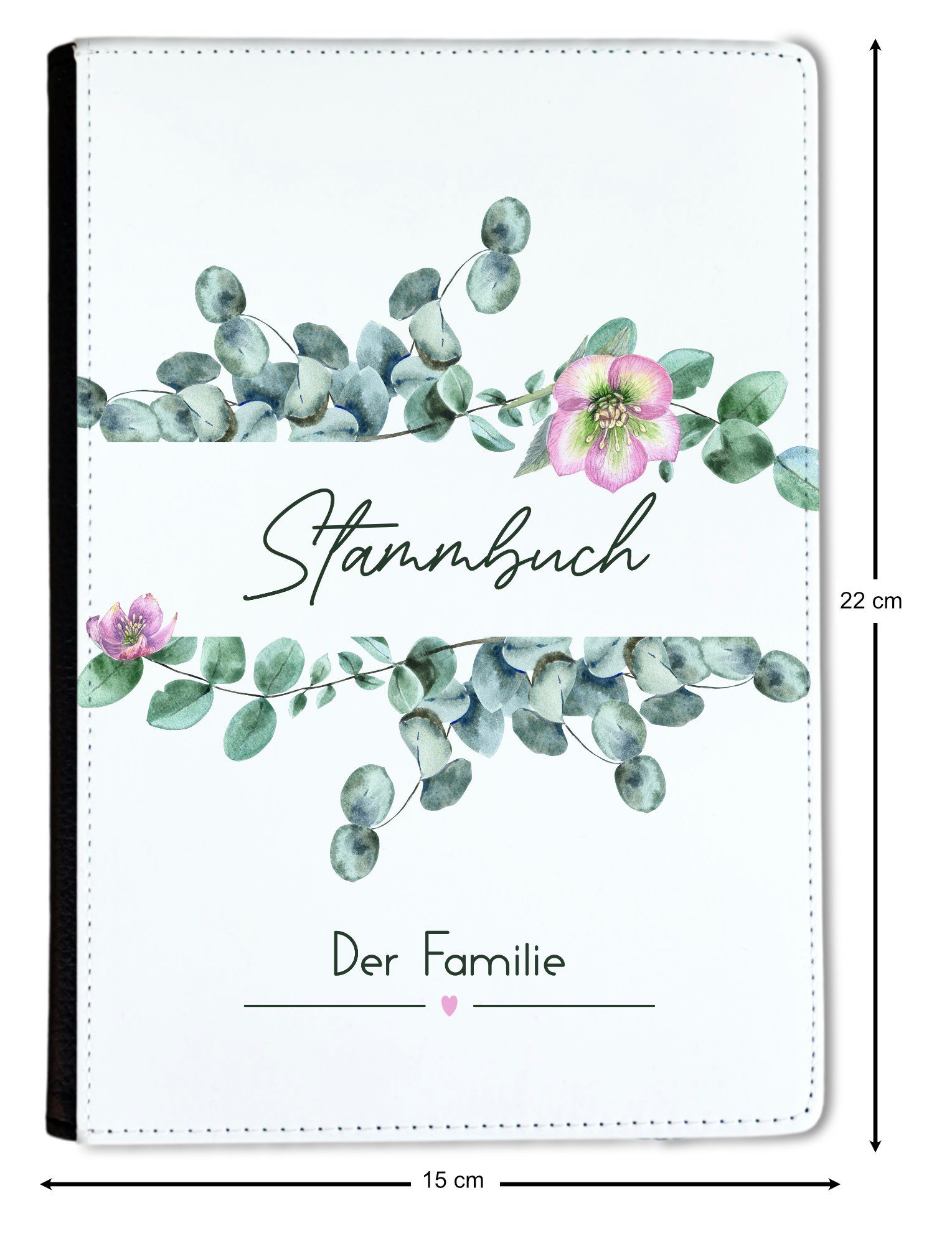 Notizbuch A5 Eucalyptus CreaDesign Blume Stammbuch