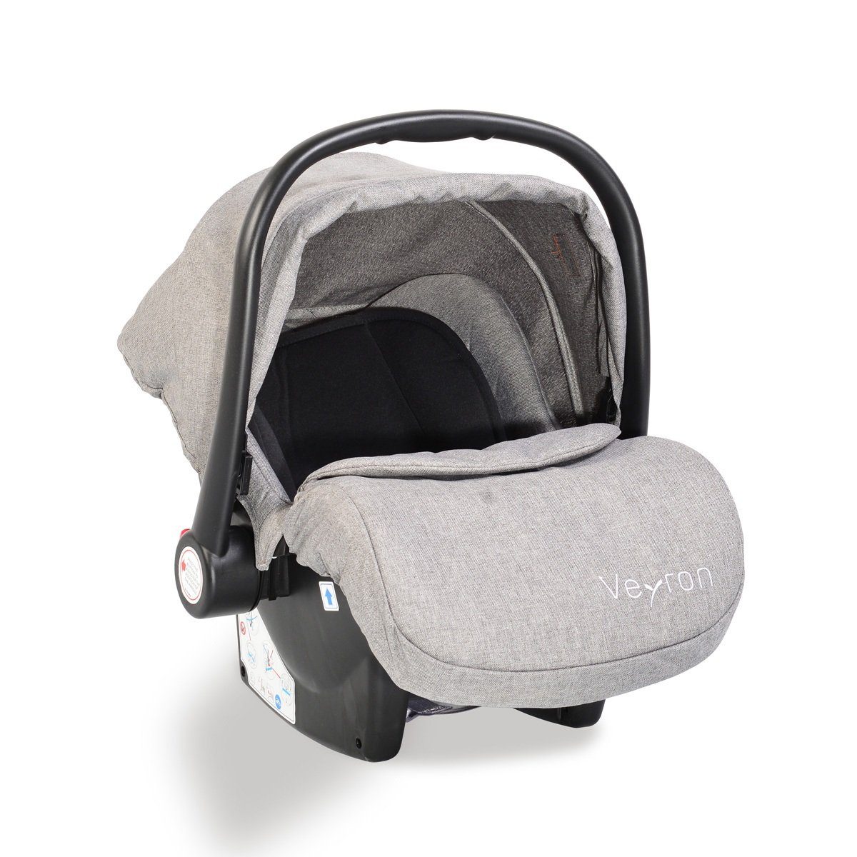 Kindersitz, Babyschale kg, Gruppe Veyron (0 bis: kg) -13 Adapter Moni Babyschale Sonnendach, 13 hellgrau 0+,
