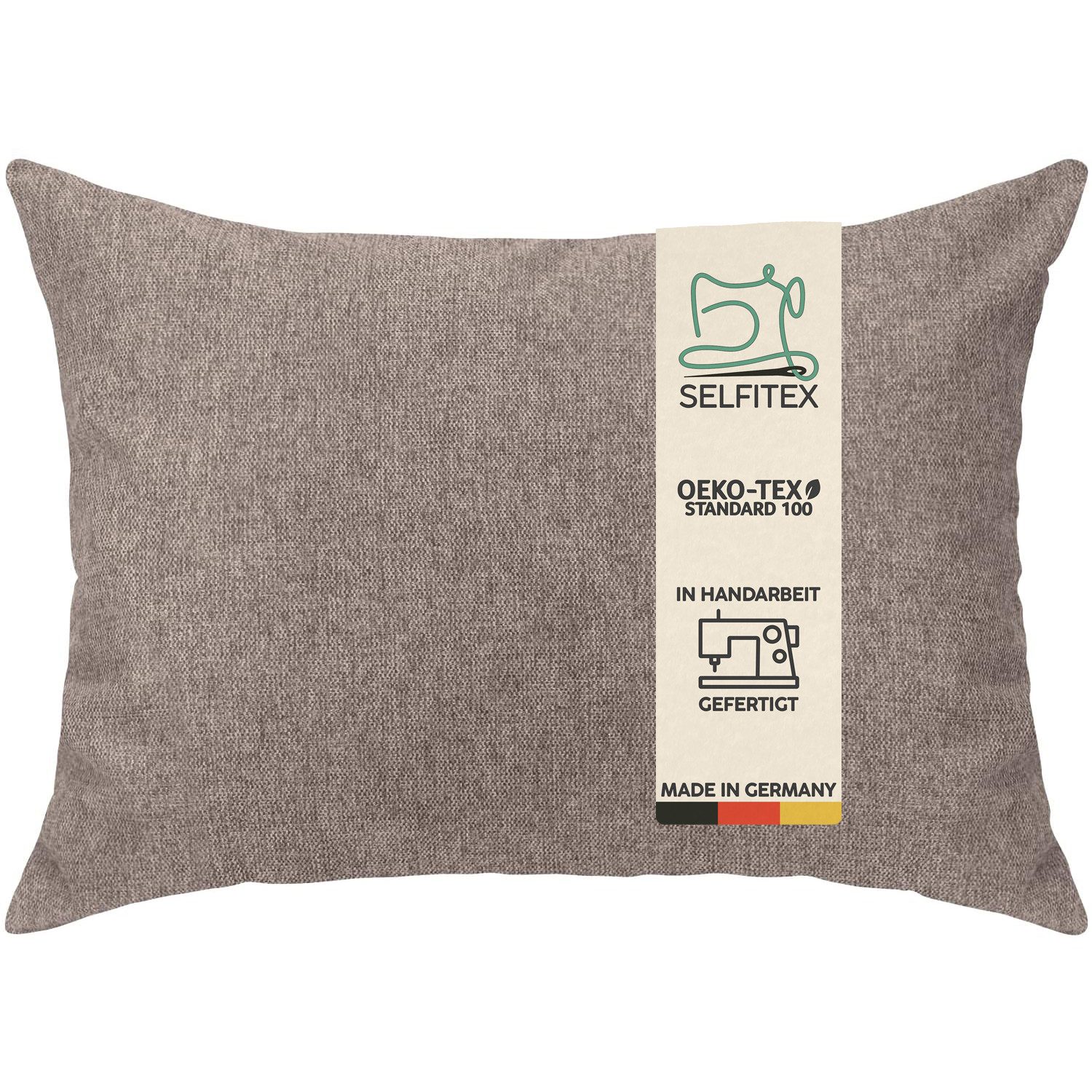 Selfitex Dekokissen 60 x 80 cm inkl. Füllkissen, Sofakissen, versch. Stoffe zur Auswahl, für Couch, Sofa und Bett