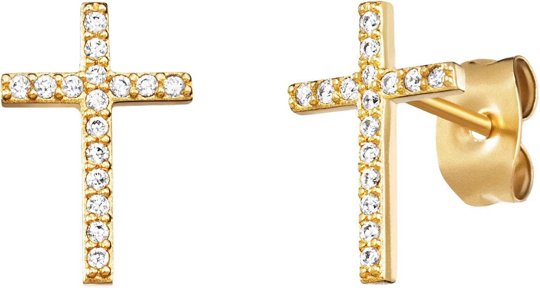 Paar Ohrstecker Kreuz