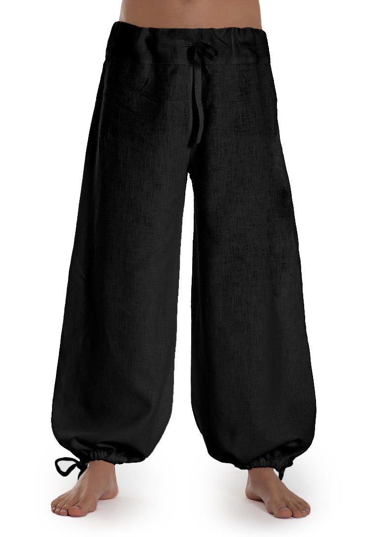 Leinenhose DELUXE Leinenhose SCHAZAD schwarz