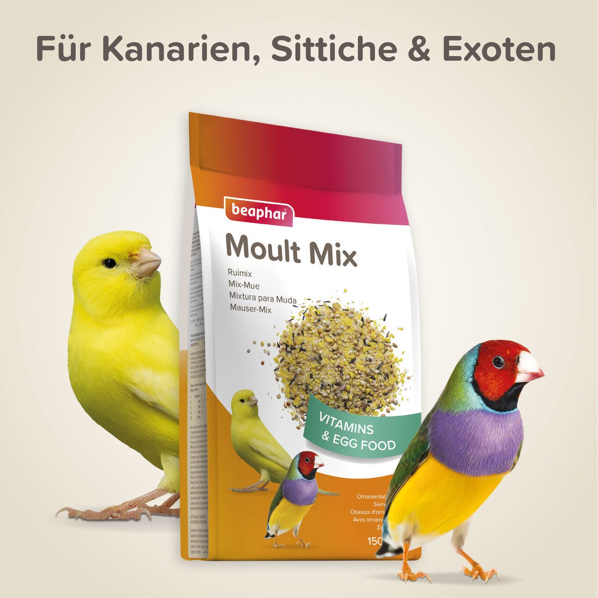 beaphar Mauser-Mix 150 g, für: Vogel