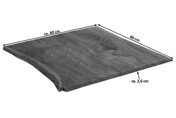 Junado® Tischplatte Noah, Akazienholz massiv, in nussbaum- oder naturfarben von 80cm - 240cm erh