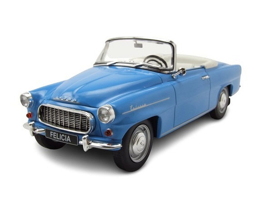 Whitebox Modellauto Skoda Felicia Cabrio 1959 blau, Maßstab 1:24