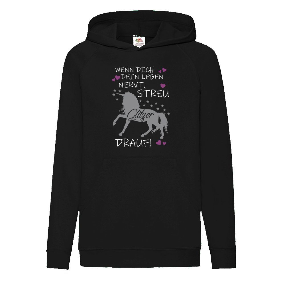 ᐅ Ggraphics Hoodie Wenn Dich Dein Leben nervt, streu Glitzer drauf Mit