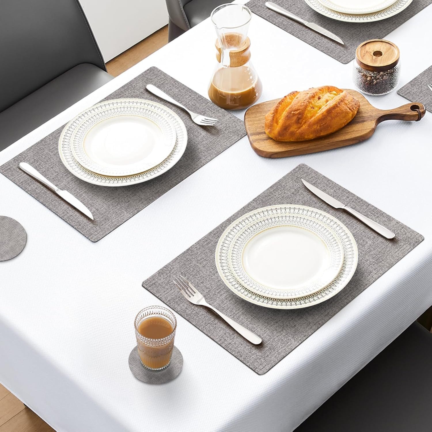 Coonoor Platzset 6er Set Wasserdichte Tischset mit Untersetzer,43x30 cm, (A günstig online kaufen