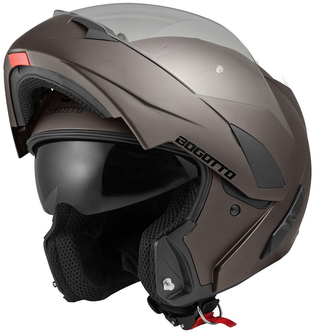 Bogotto Motorradhelm V280 Klapphelm, integriertes Sonnenvisier