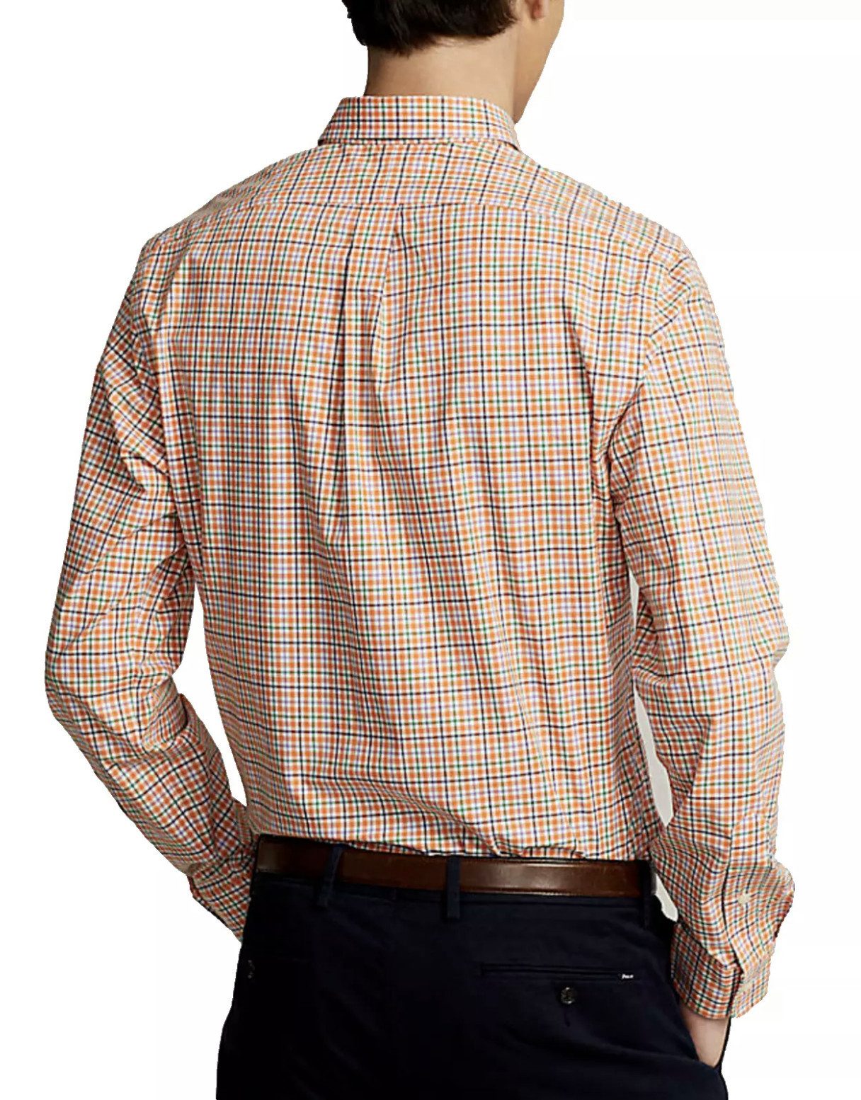 Polo Ralph Lauren Langarmhemd Herrren Slim Fit Hemd Oxford Karohemd Tartan-Karo, gesticktes Polo-Pony auf der Brust