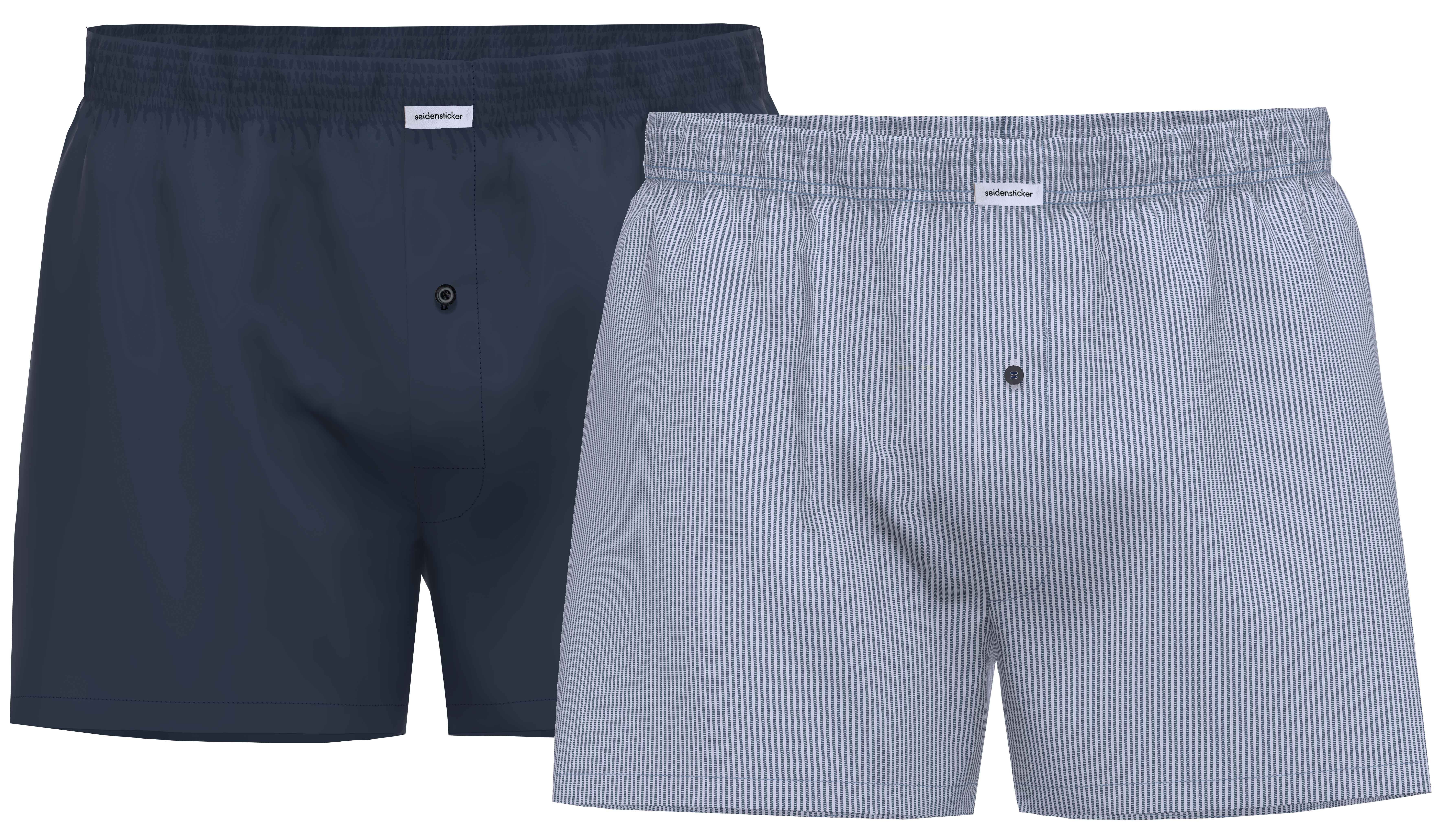 seidensticker Боксерские мужские трусы, боксерки mit Einknopf-Eingriff (Doppelpack) 100% natürliche Baumwoll-Qualität