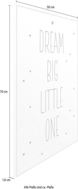 Reinders! Wandbild »Slim Frame White 50x70 Dream Big Little One«-Otto