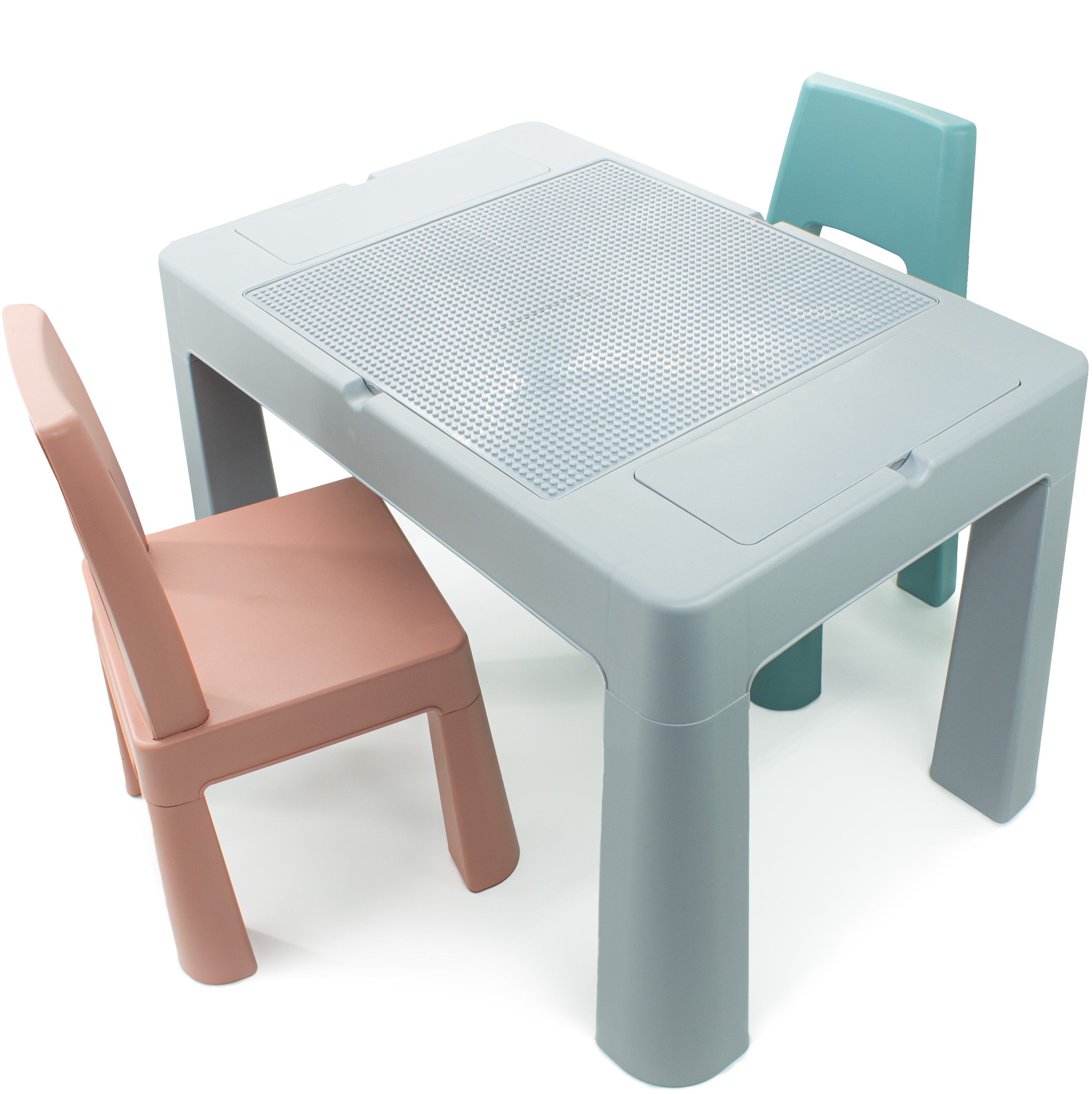 Babykajo Spieltisch, (Set, 3-tlg), Kindertisch mit 2 stühlen - Spieltisch für In- und Outdoor